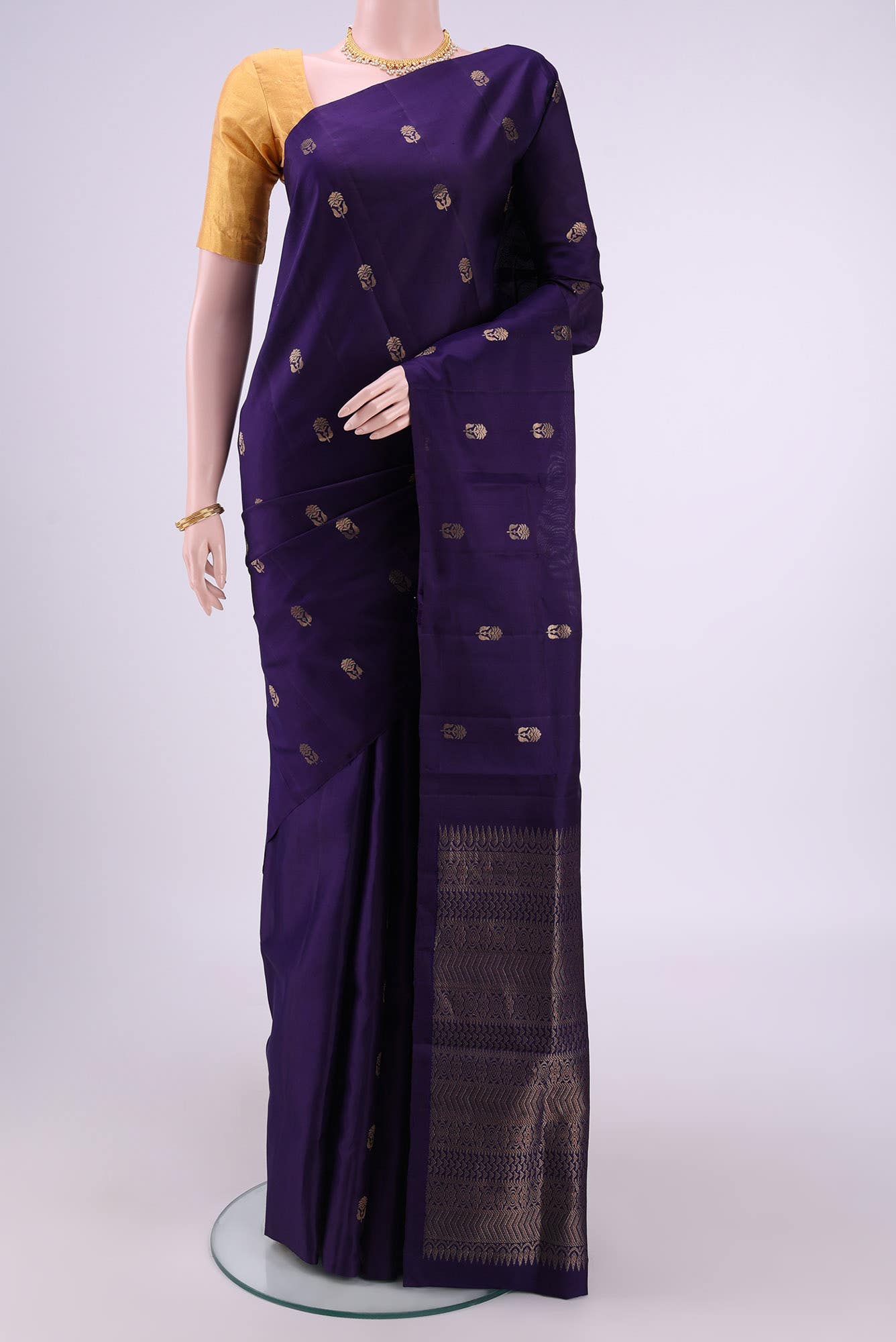 Navy Blue Uppada Silk Saree