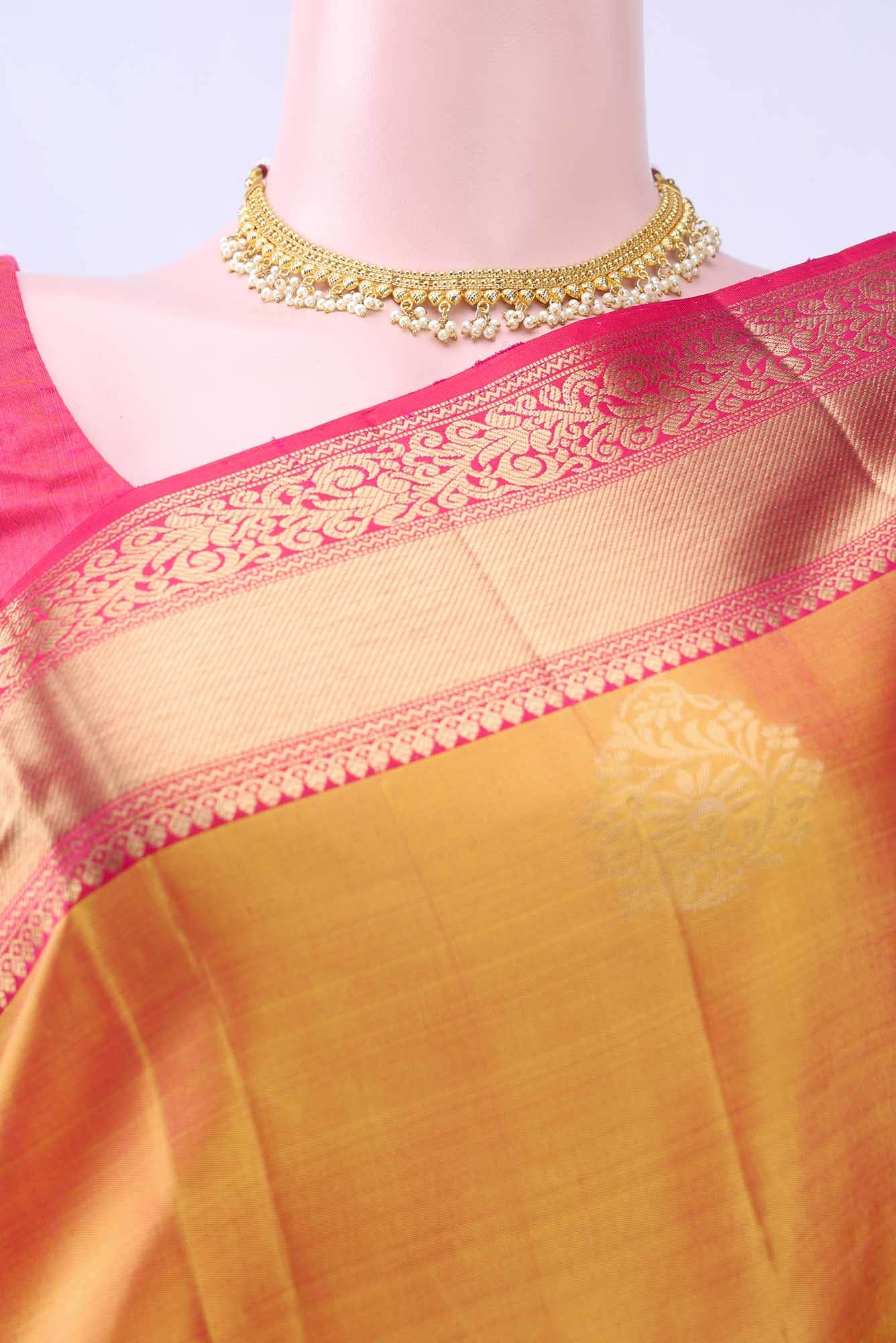 Brick Orange Soft Silk Saree