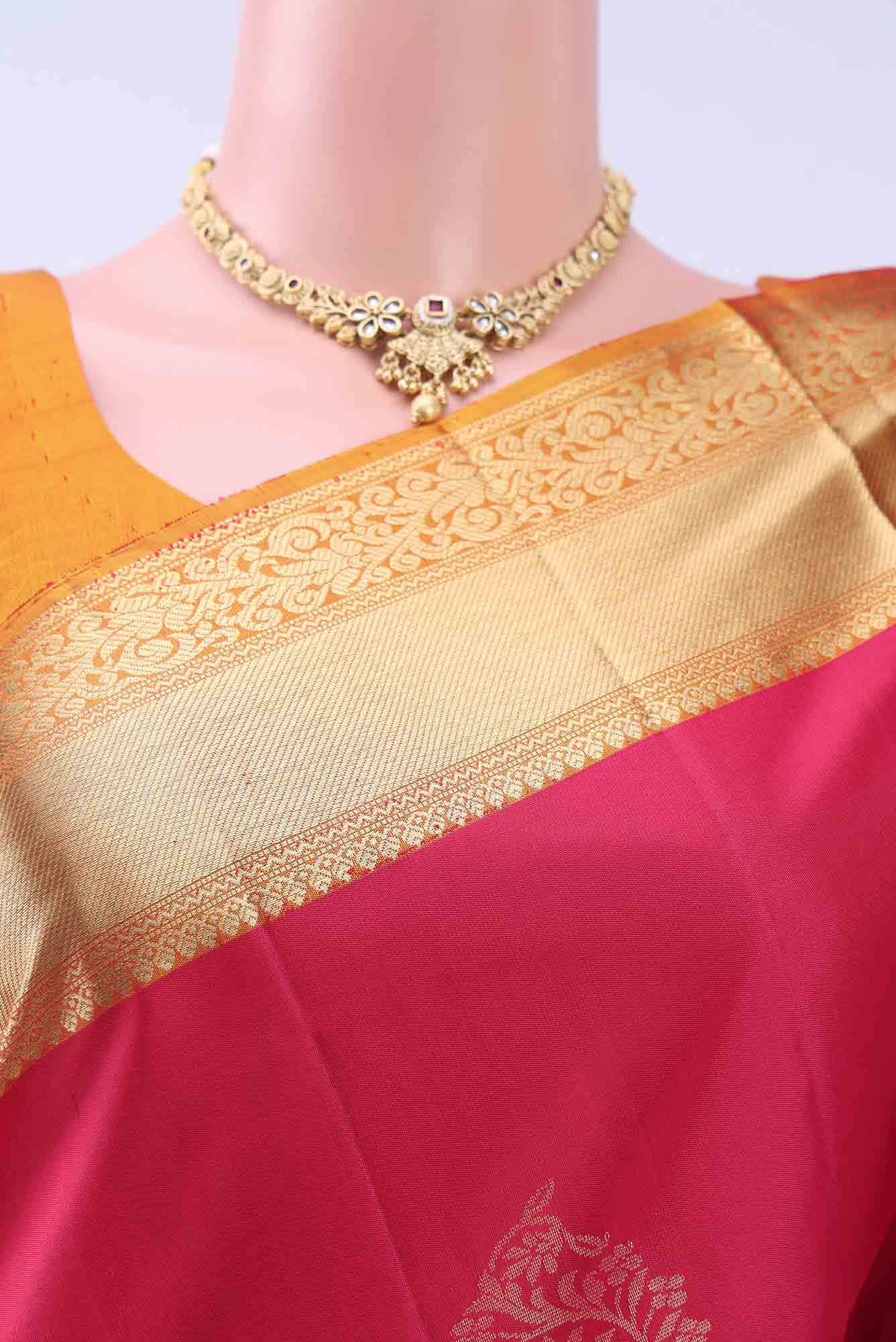 Dark Pink Soft Silk Saree