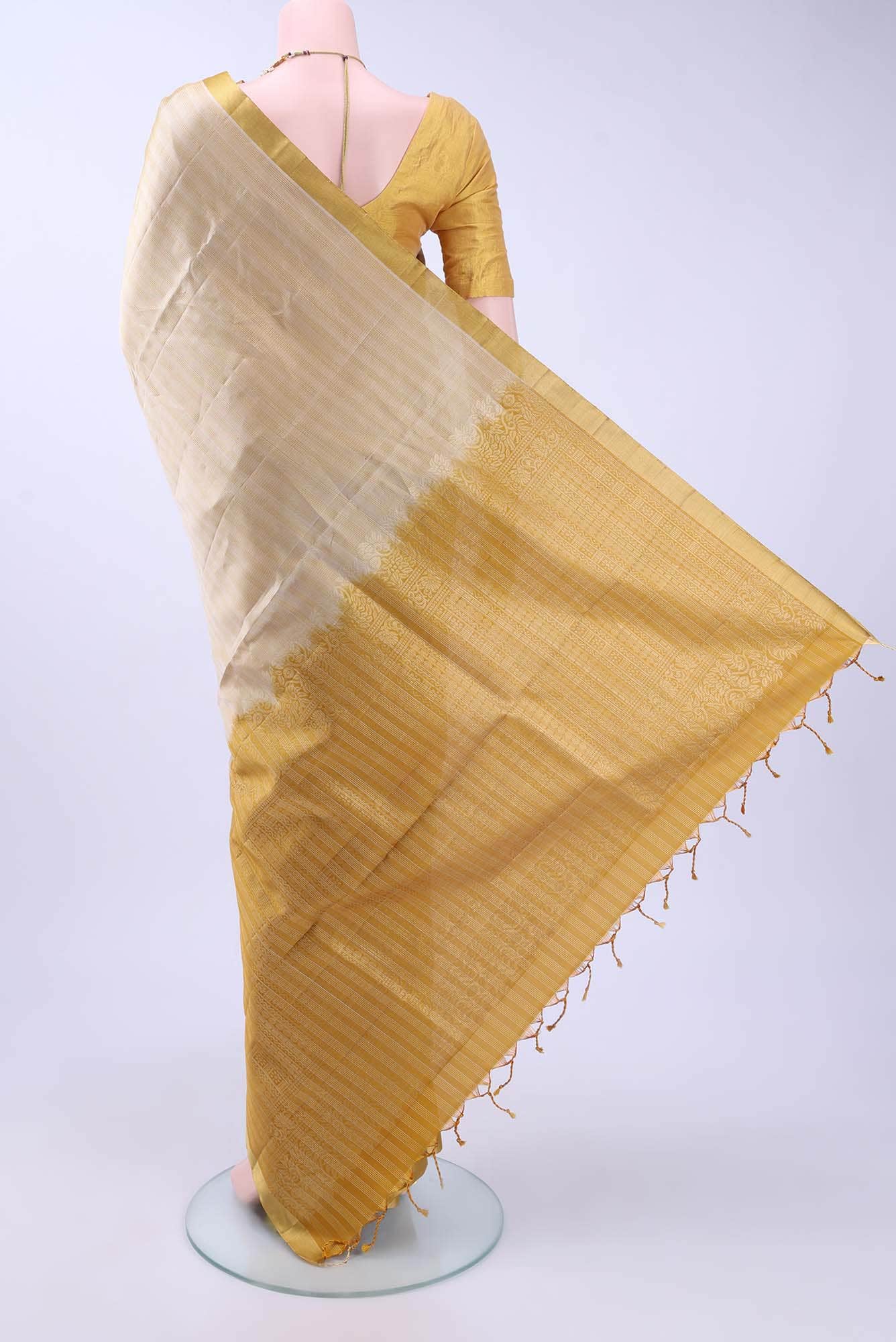 Beige Soft Silk Saree