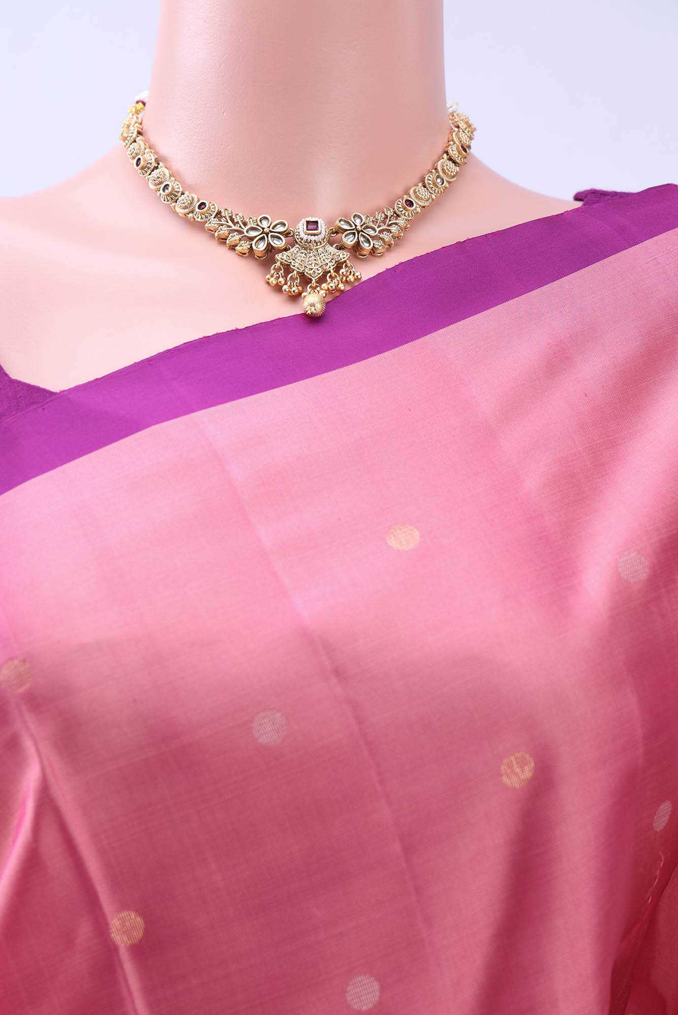 Peach Soft Silk Saree