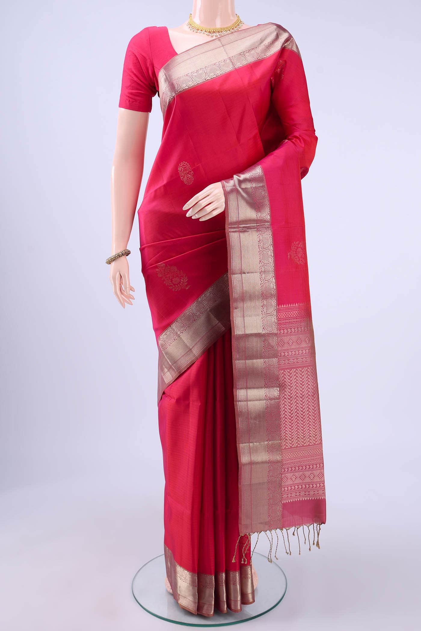 Imperial Pink Soft Silk Saree