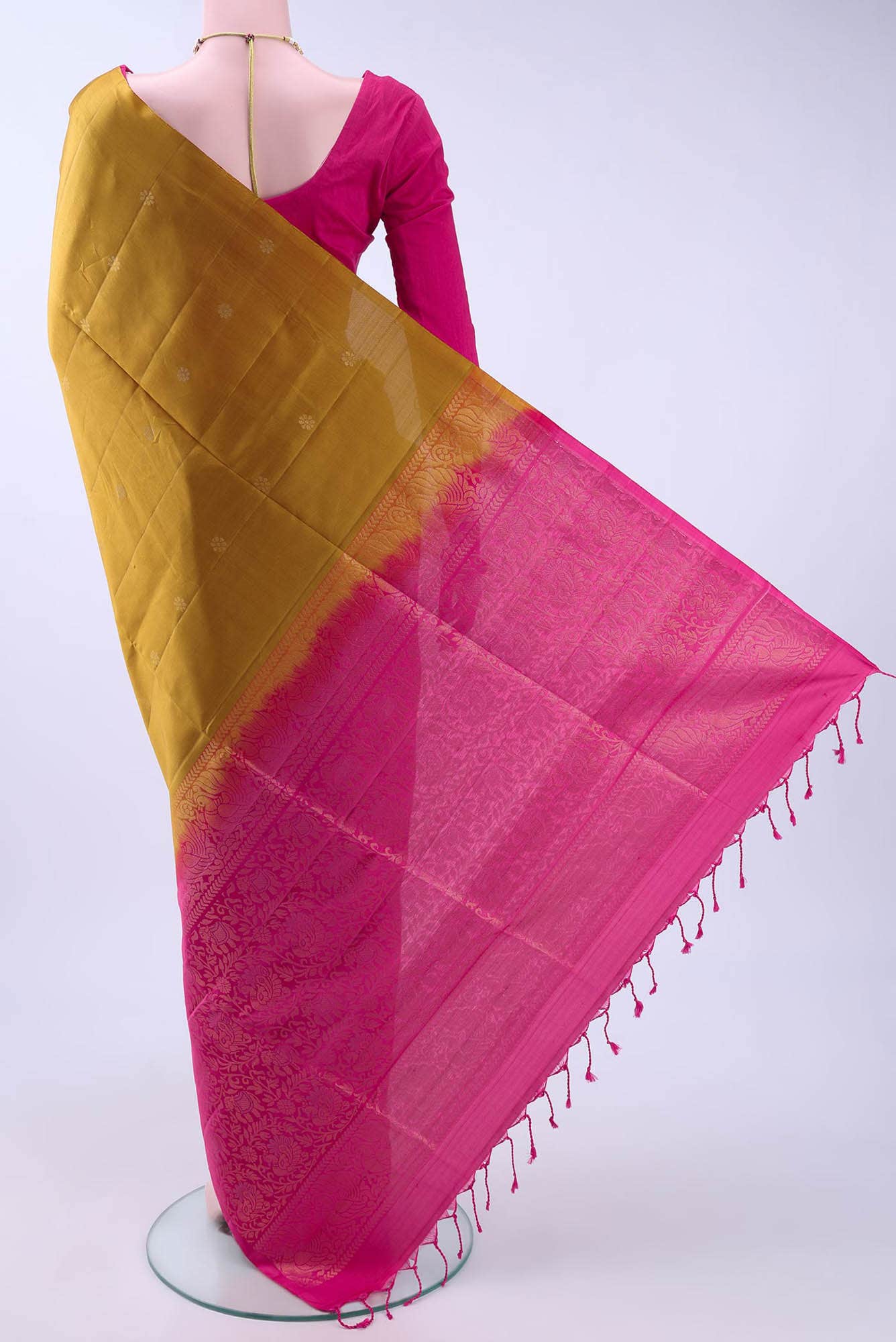 Mustard Soft Silk Saree