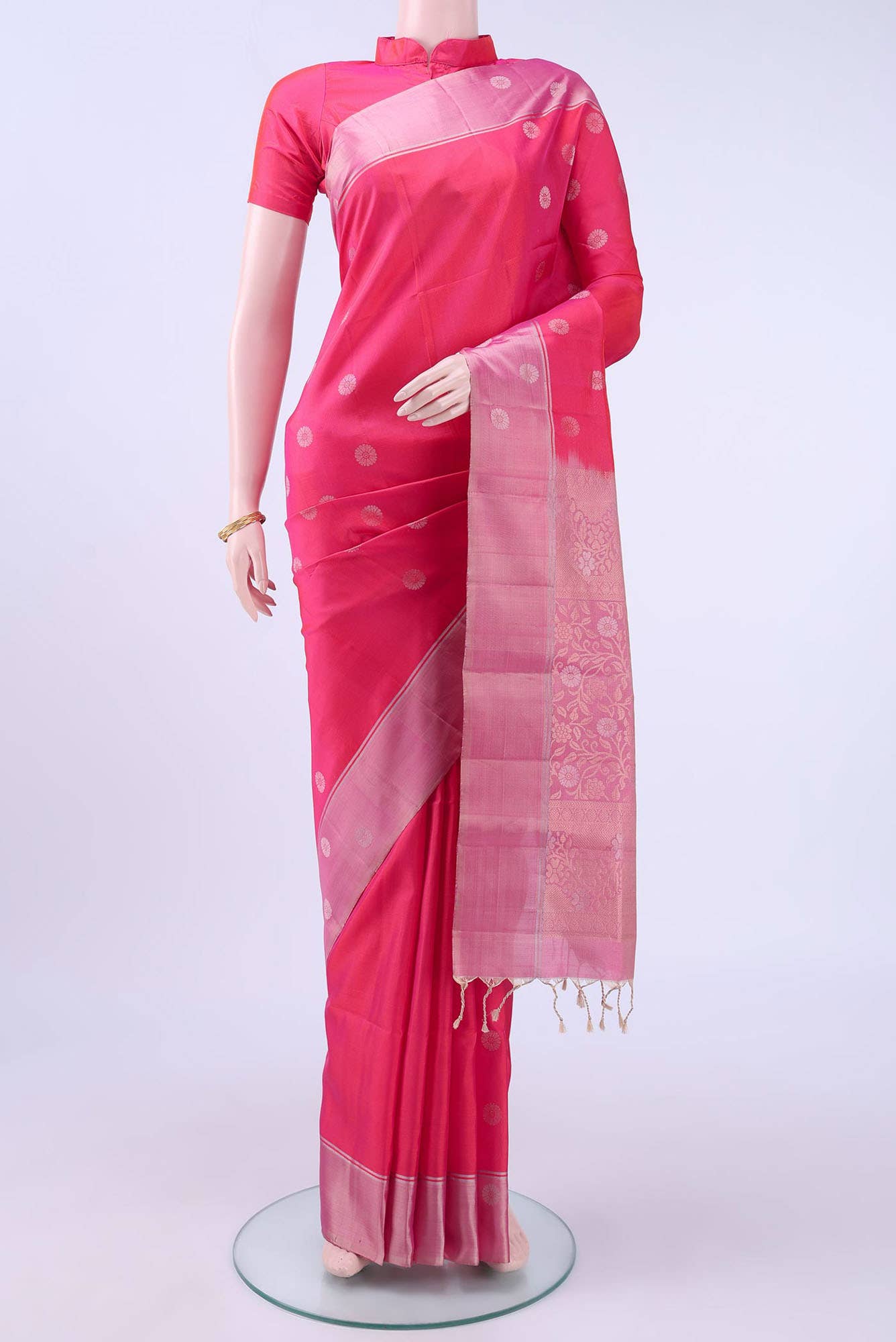 Imperial Pink Soft Silk Saree