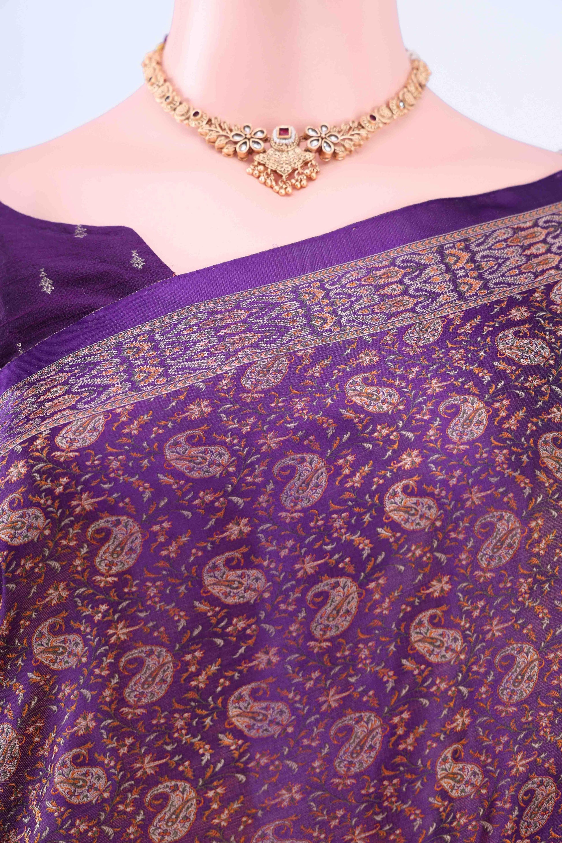 Purple Banarasi Saree