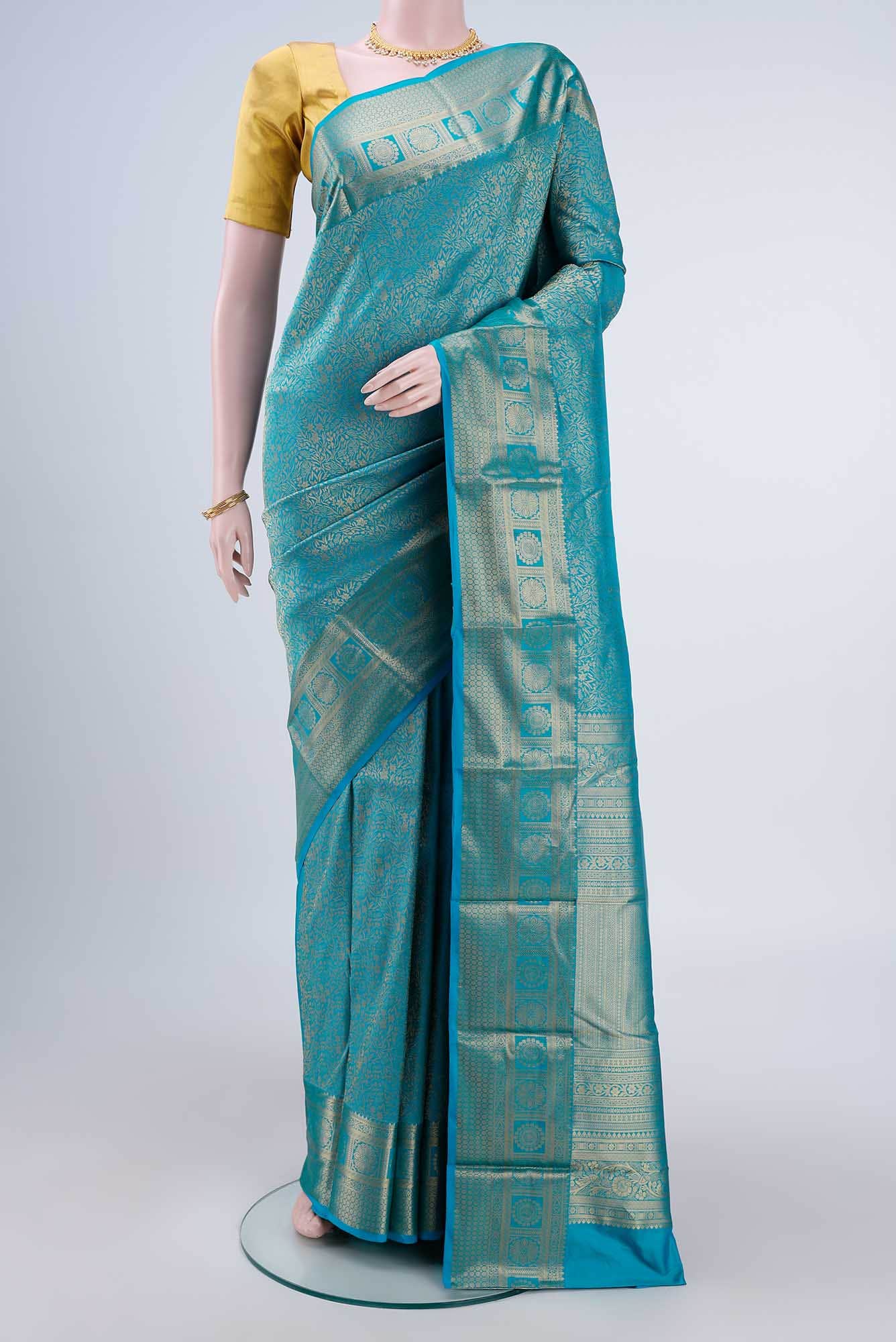 Blue Kanchipuram Saree