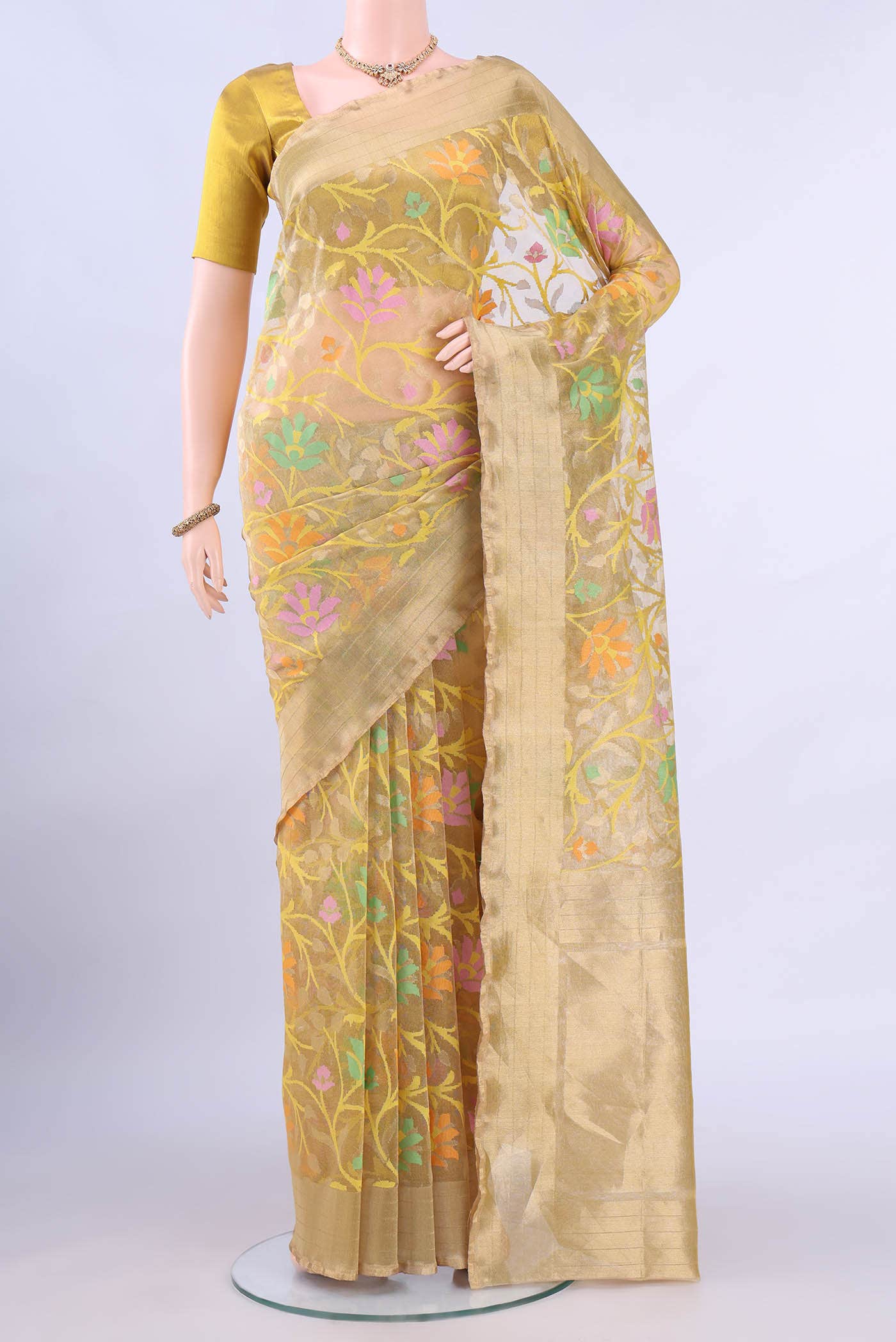 Golden Banarasi Saree