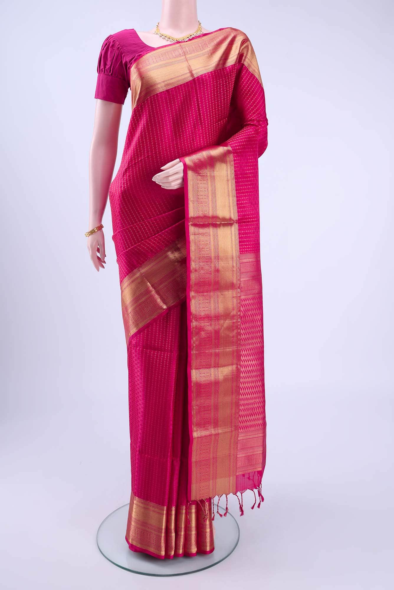 Rani Pink Soft Silk Saree