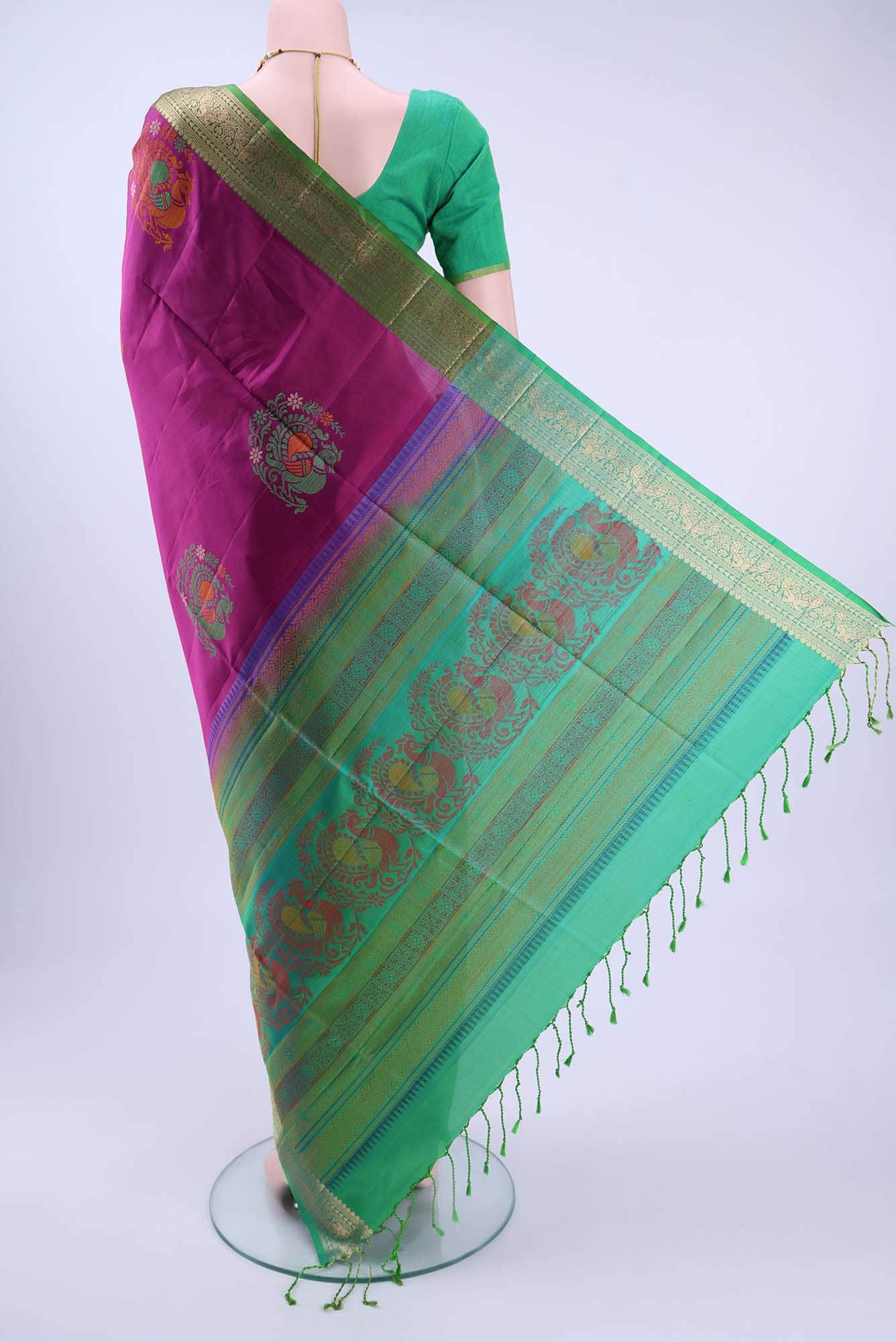 Magenta Soft Silk Saree