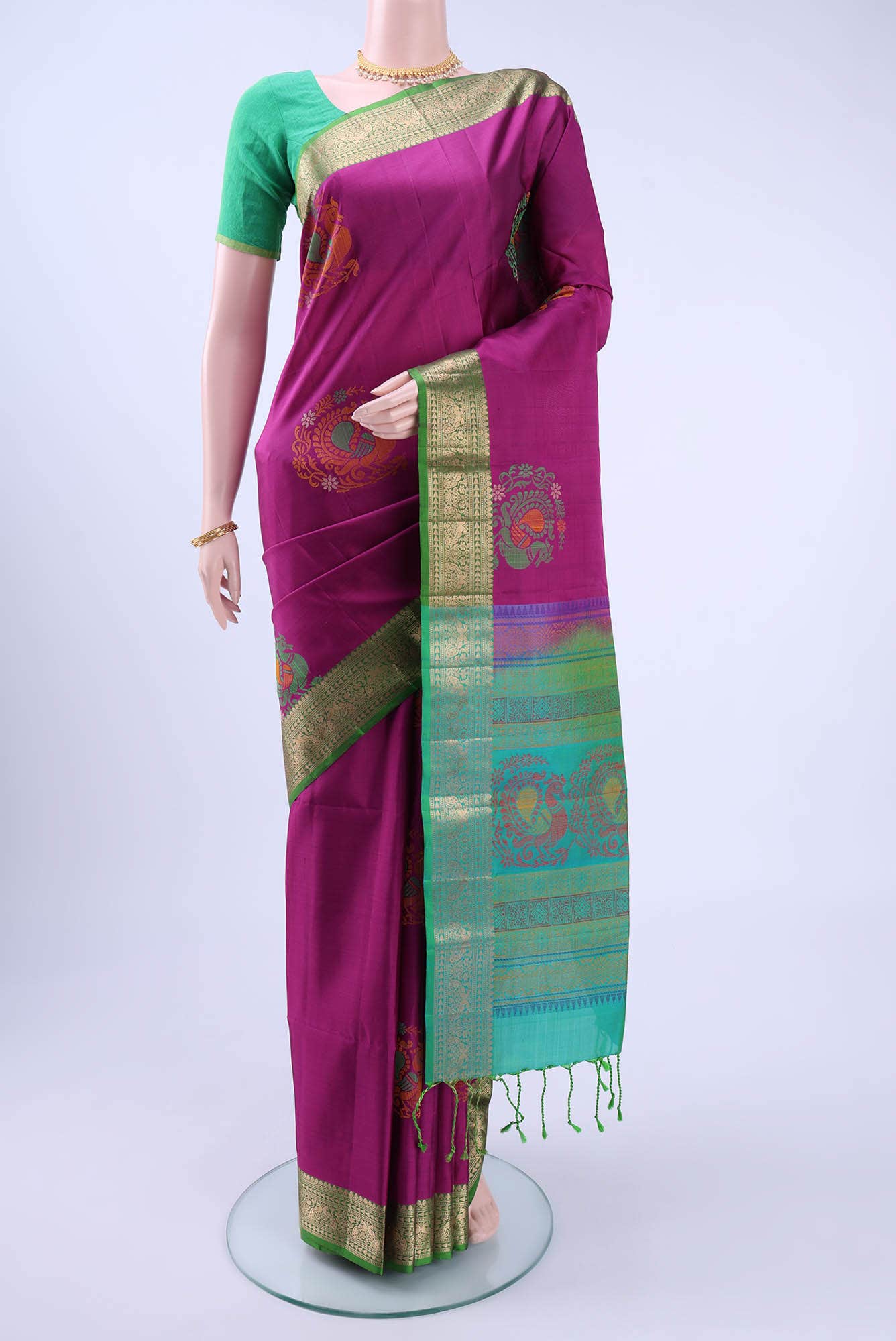 Magenta Soft Silk Saree