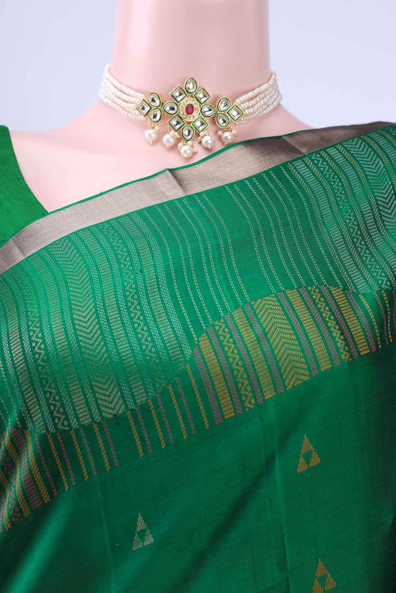 Bottle Green Soft Silk Saree