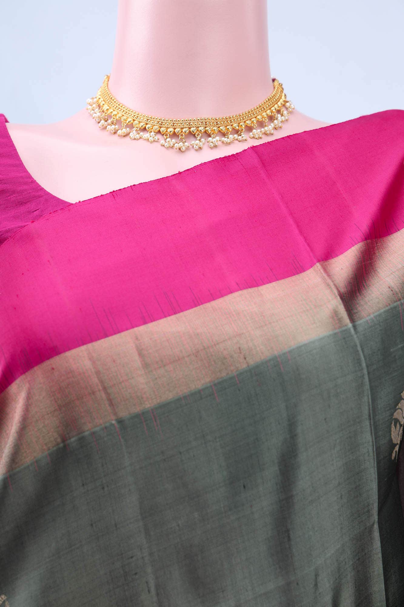 Davys Grey Soft Silk Saree