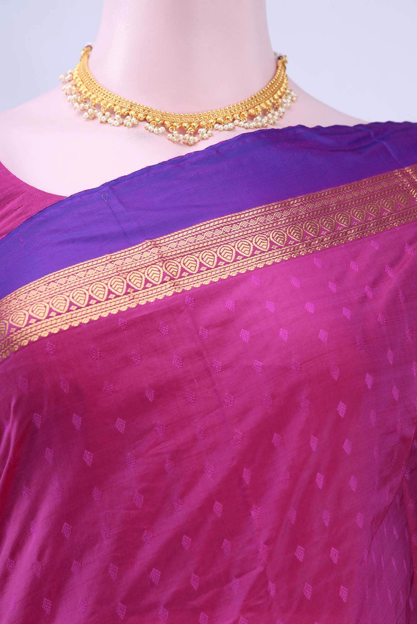 Dark Beige Bangalore Silk Saree
