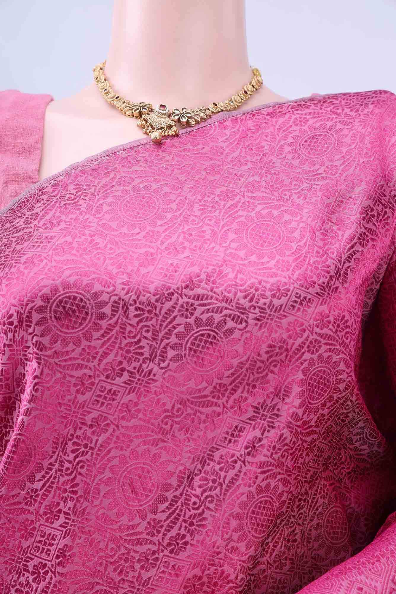 Rani Pink Assam Silk Saree