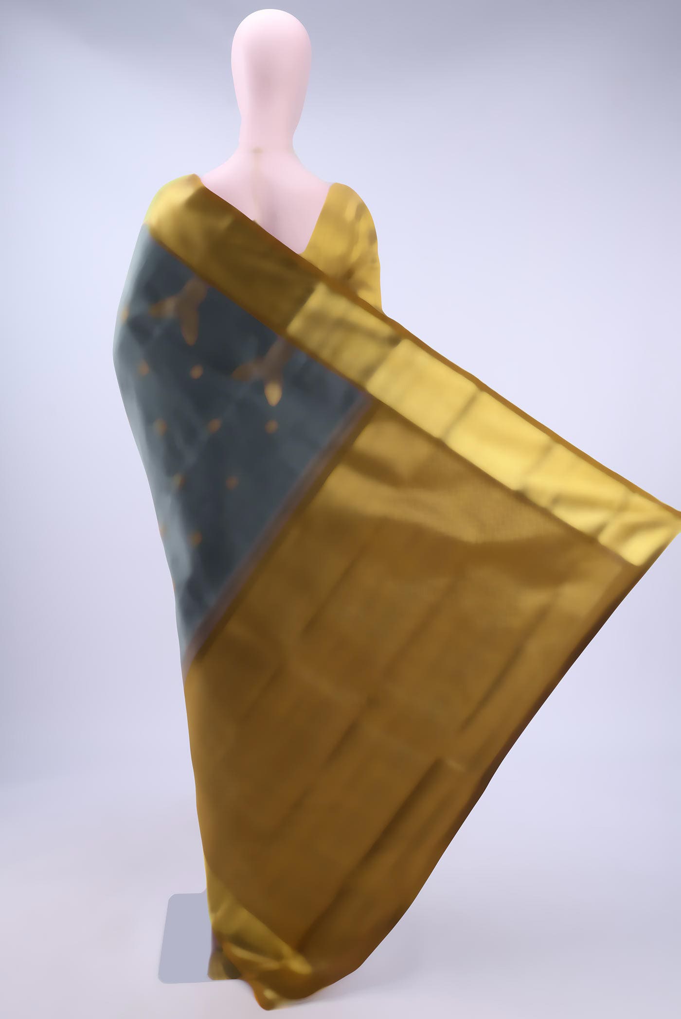 Grey Kanchipuram Silk Saree