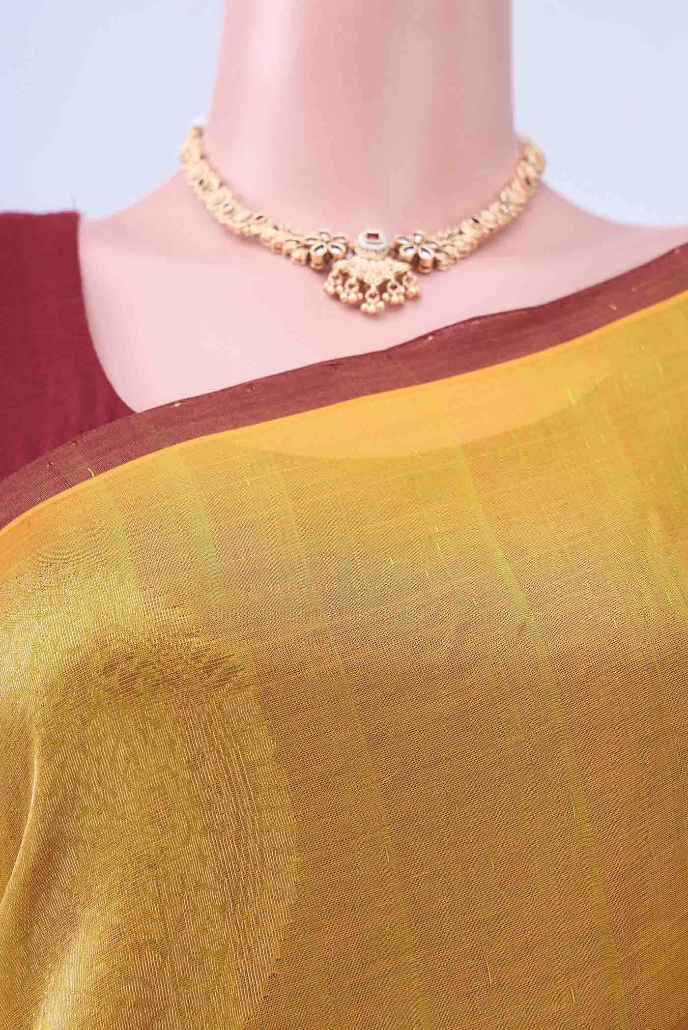 Acid Green Coimbatore Silk Cotton Saree