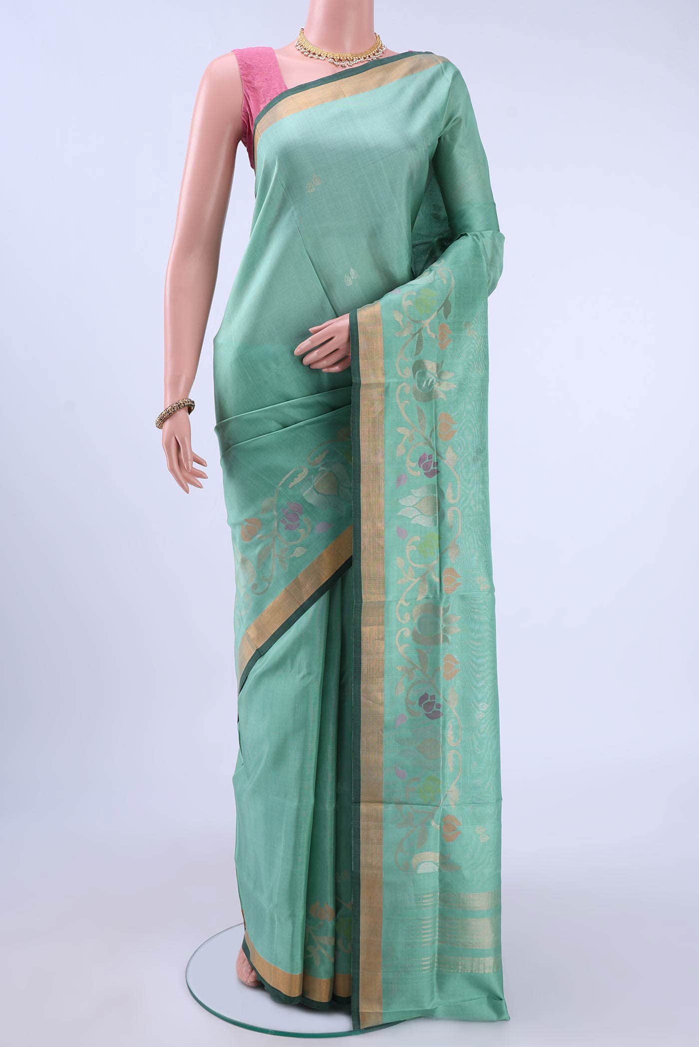 Light Green Uppada Silk Saree