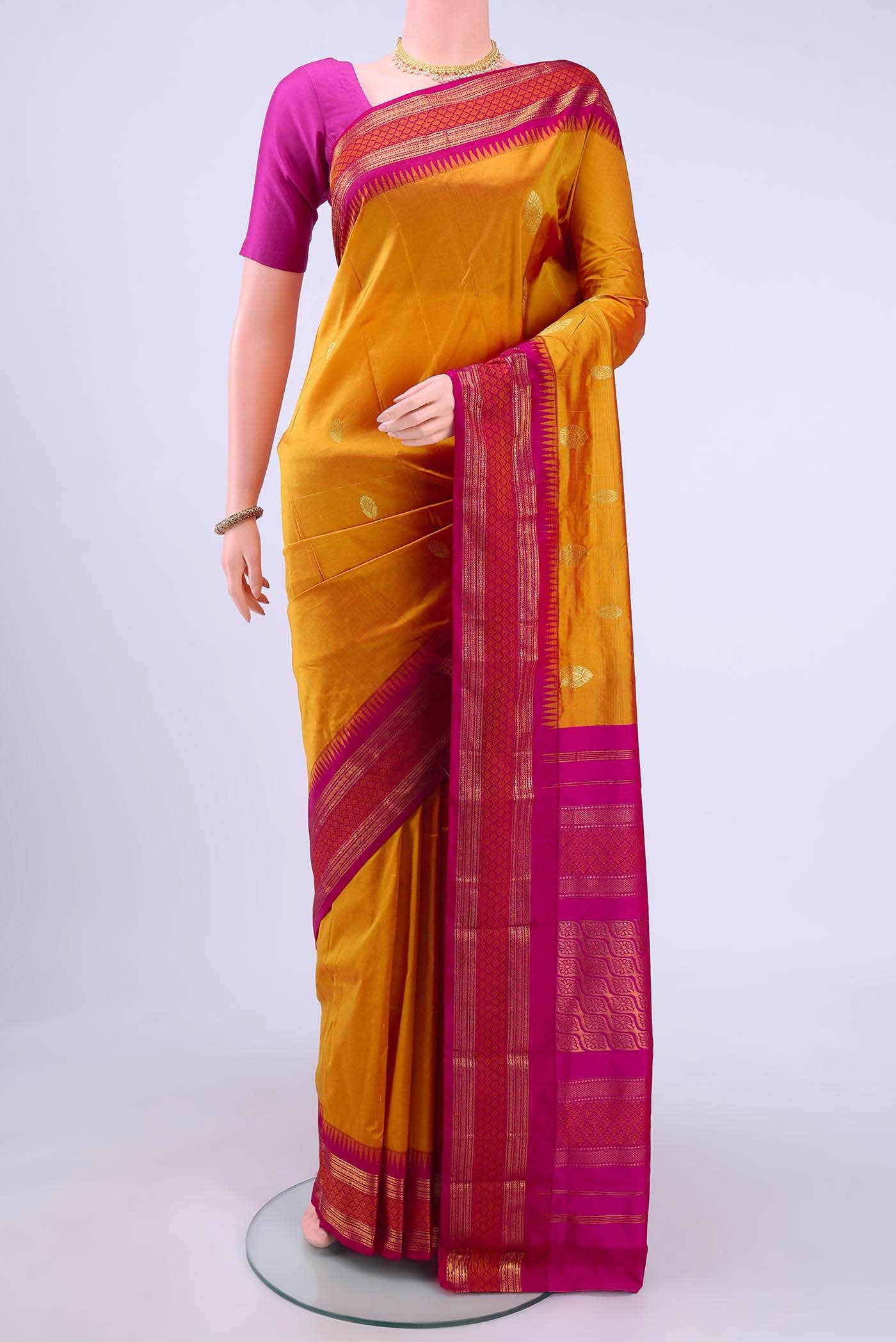 Green Blended Bangalore Silk - kadyal Saree