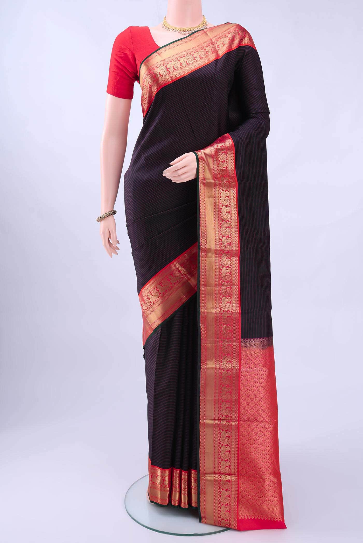 Black Kanchipuram Saree