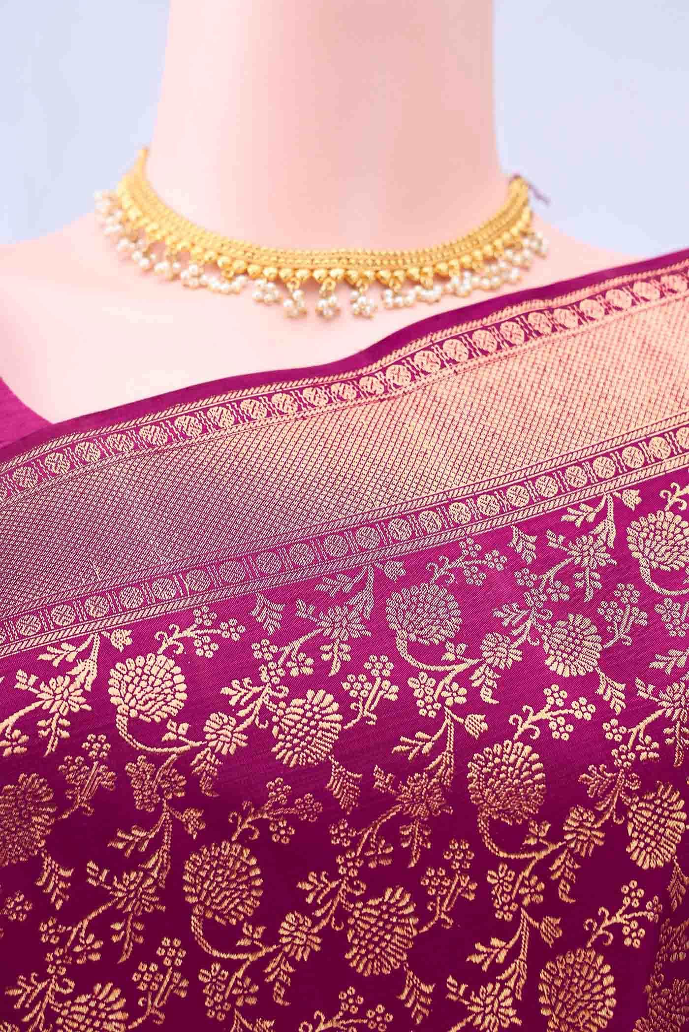 Magenta Kanchipuram Saree