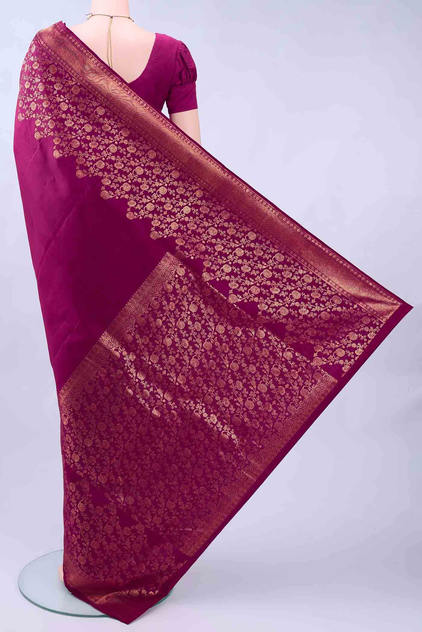 Magenta Kanchipuram Saree