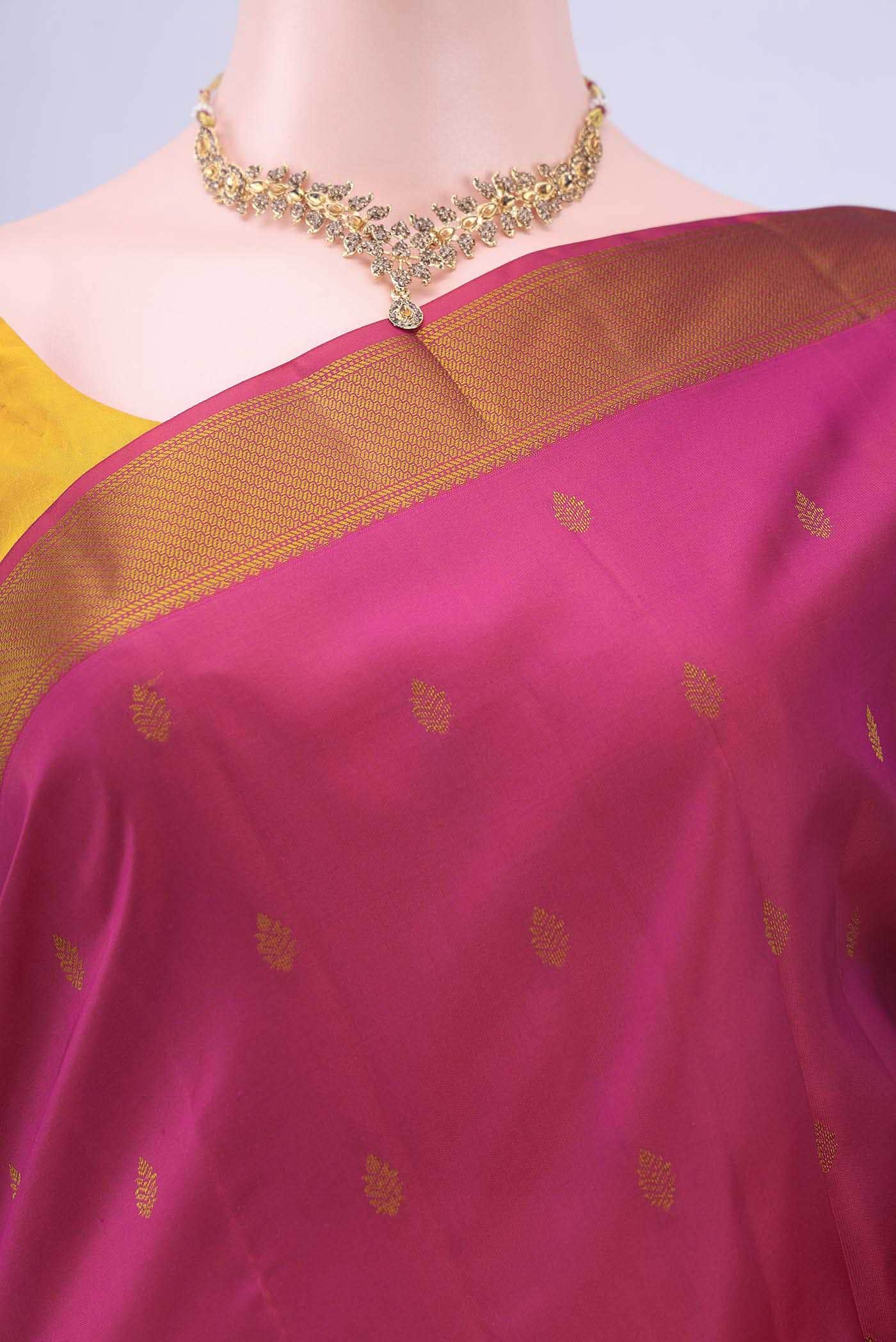Rani Pink Kanchipuram Silk Saree