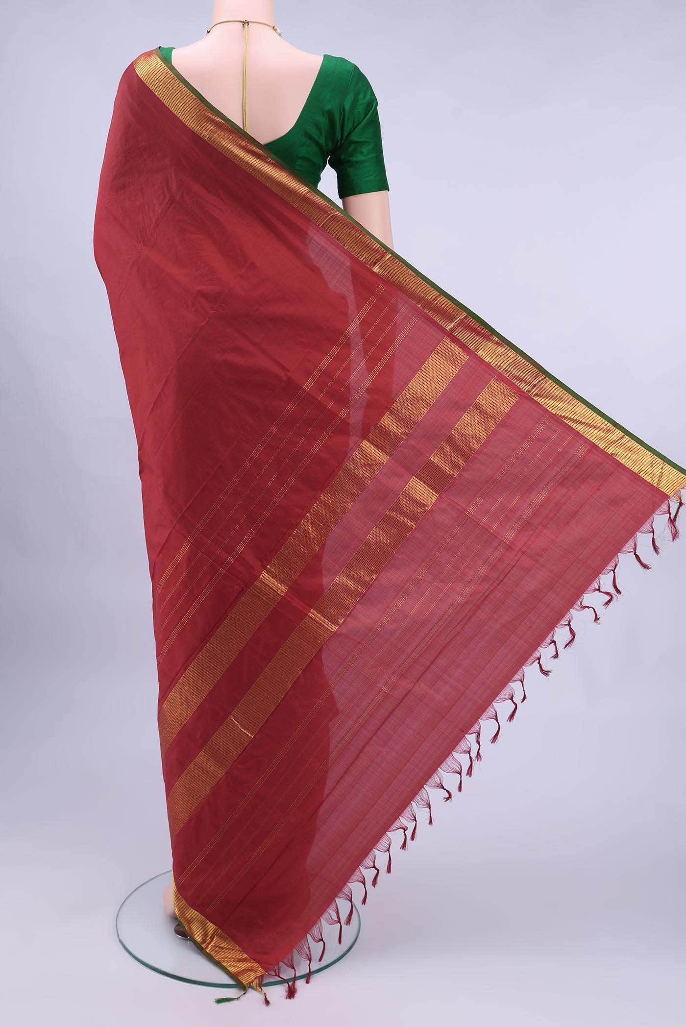 Maroon Kanchipuram Saree