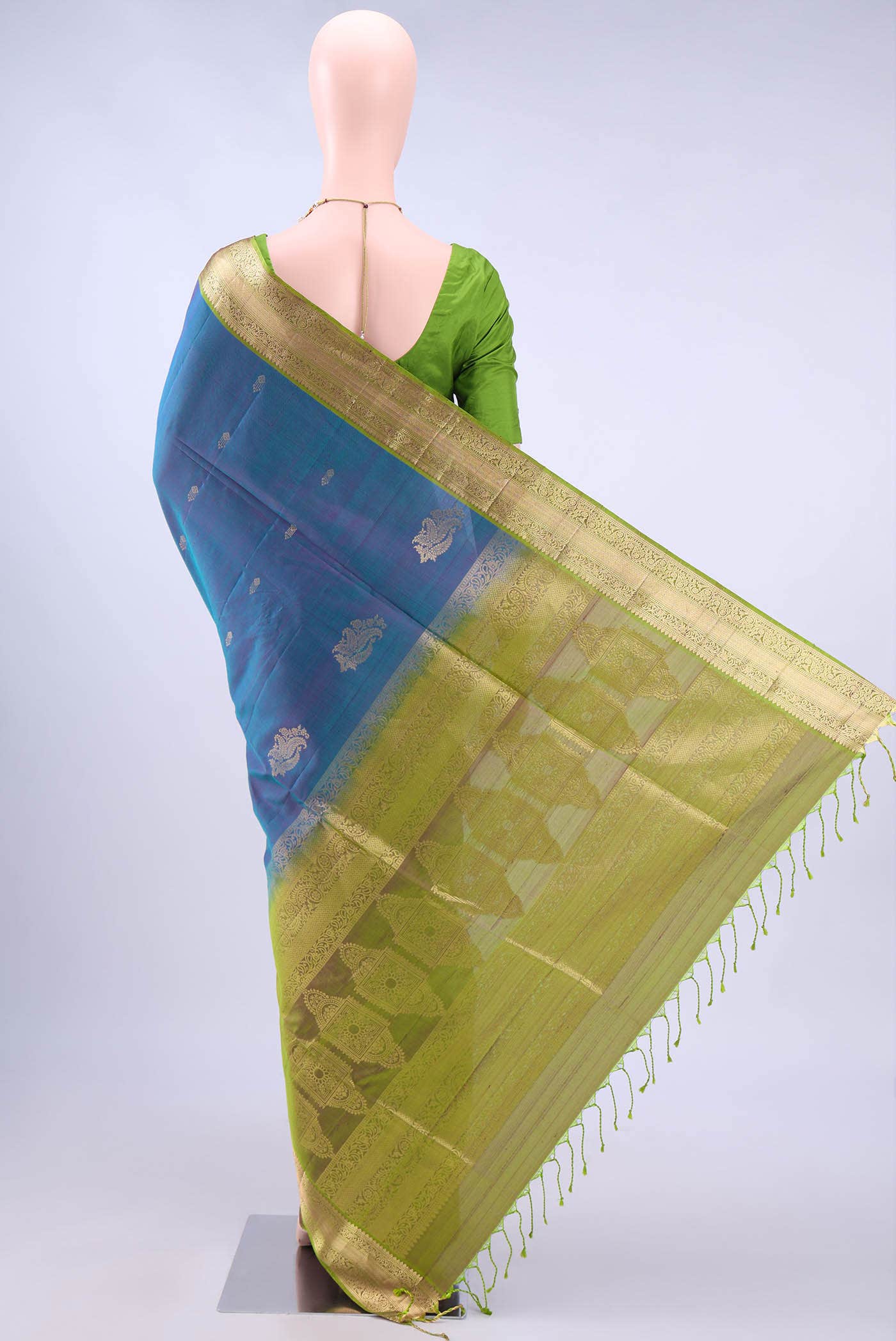 Davys Grey Soft Silk Saree