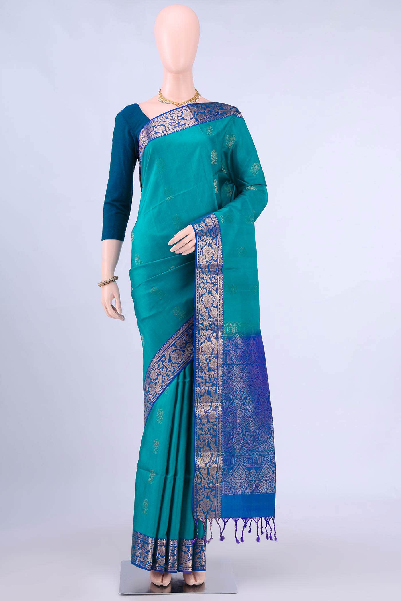 Sea Green Soft Silk Saree
