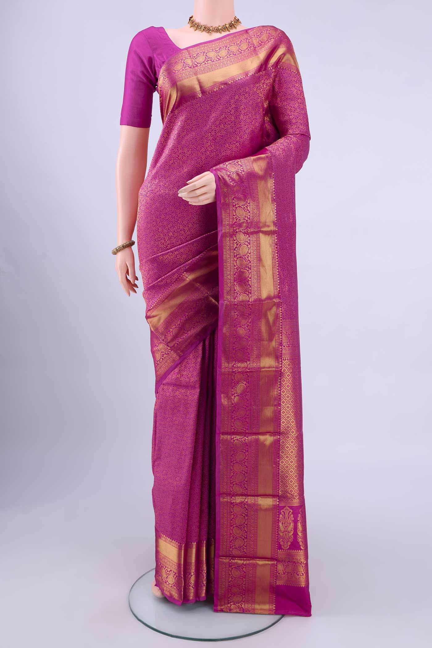 Rani Pink Bangalore Silk Saree