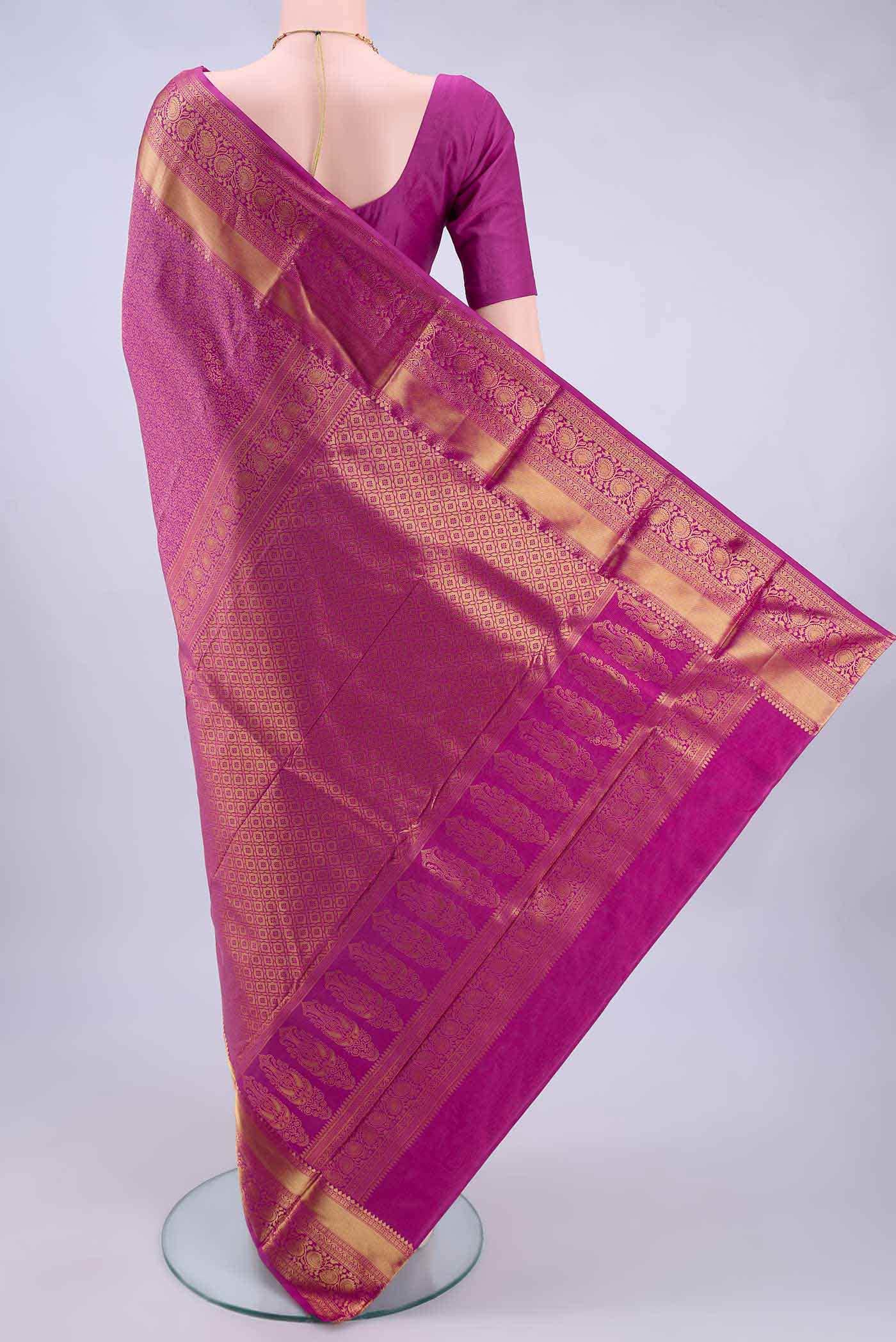 Rani Pink Bangalore Silk Saree