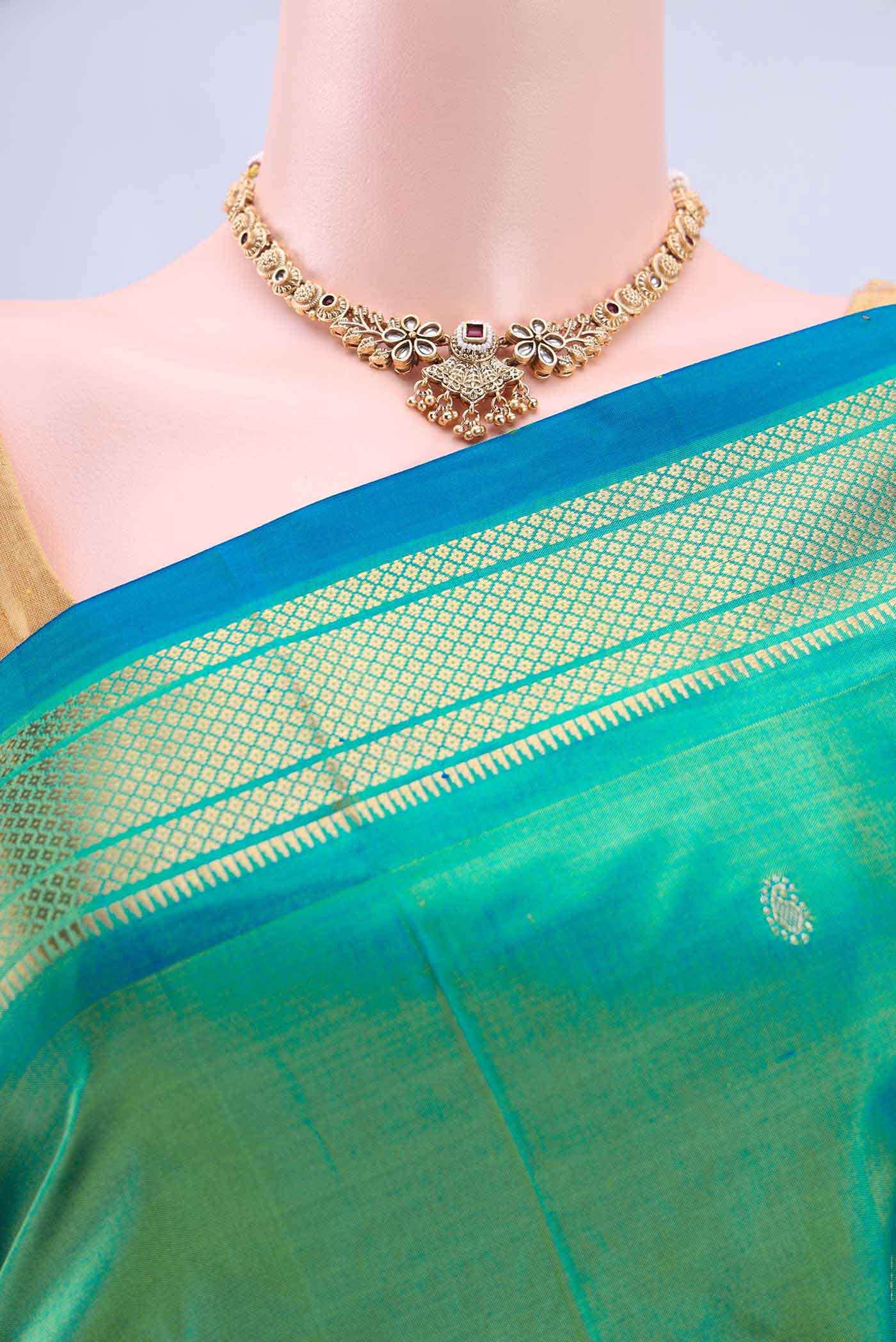 Sea Green Paithani Silk Saree