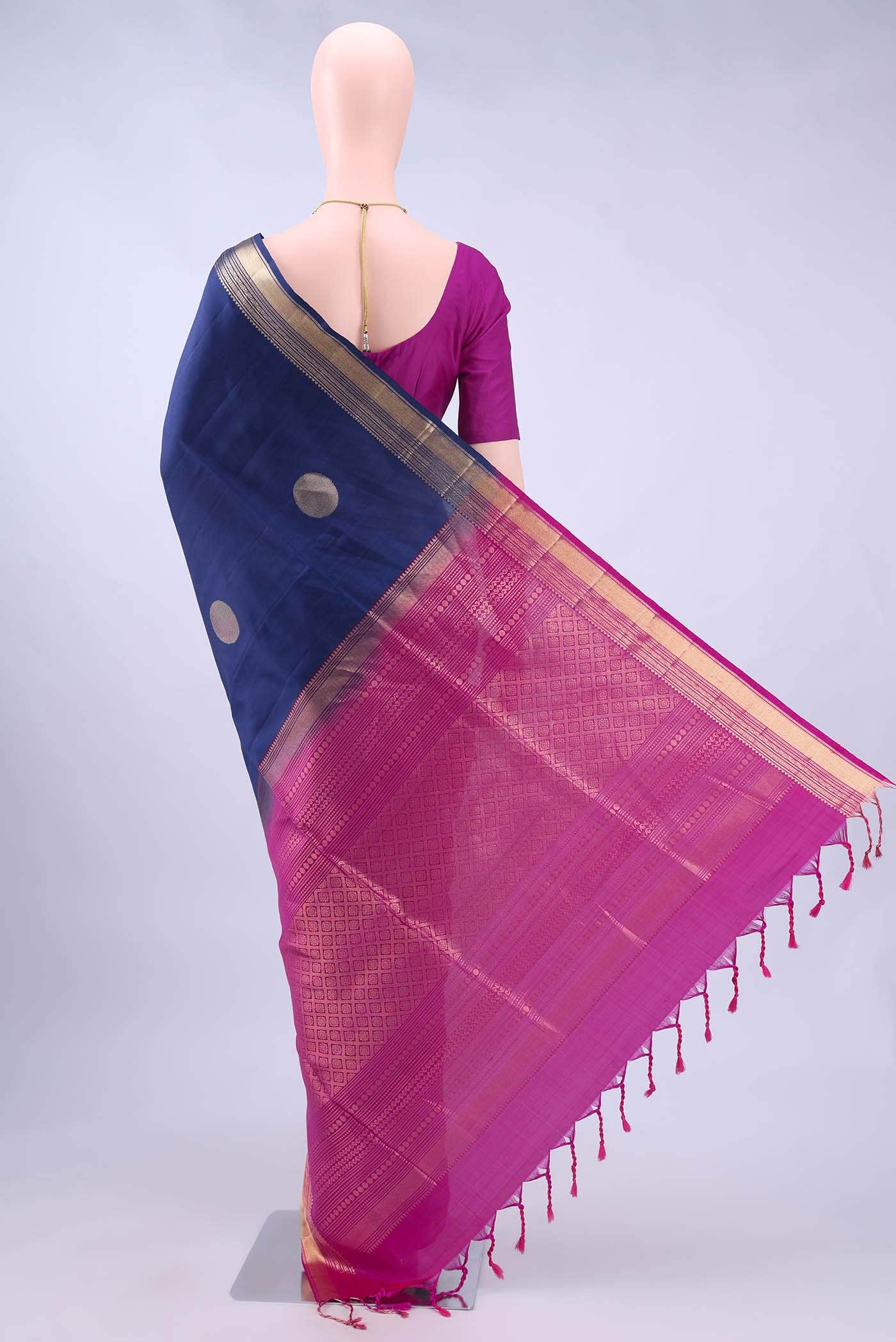 Navy Blue Soft Silk Saree