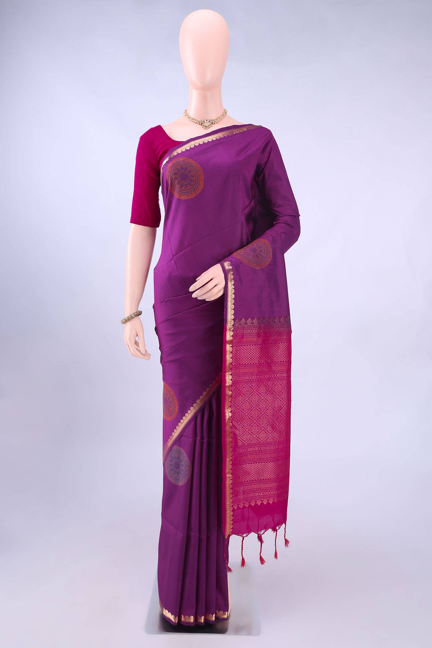 Magenta Soft Silk Saree