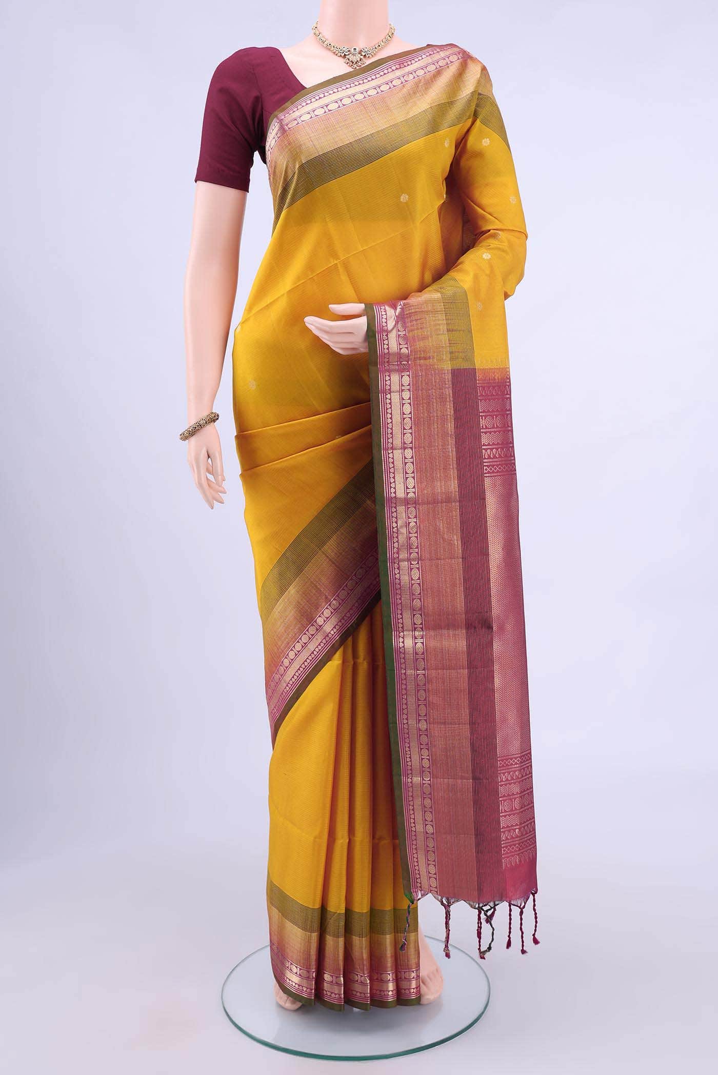 Mustard Soft Silk Saree