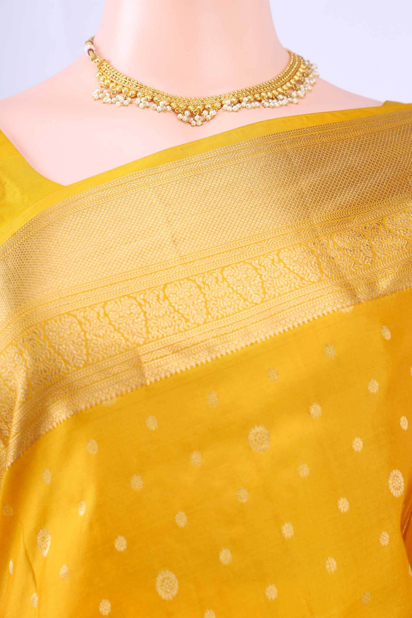 Mustard Soft Silk Saree