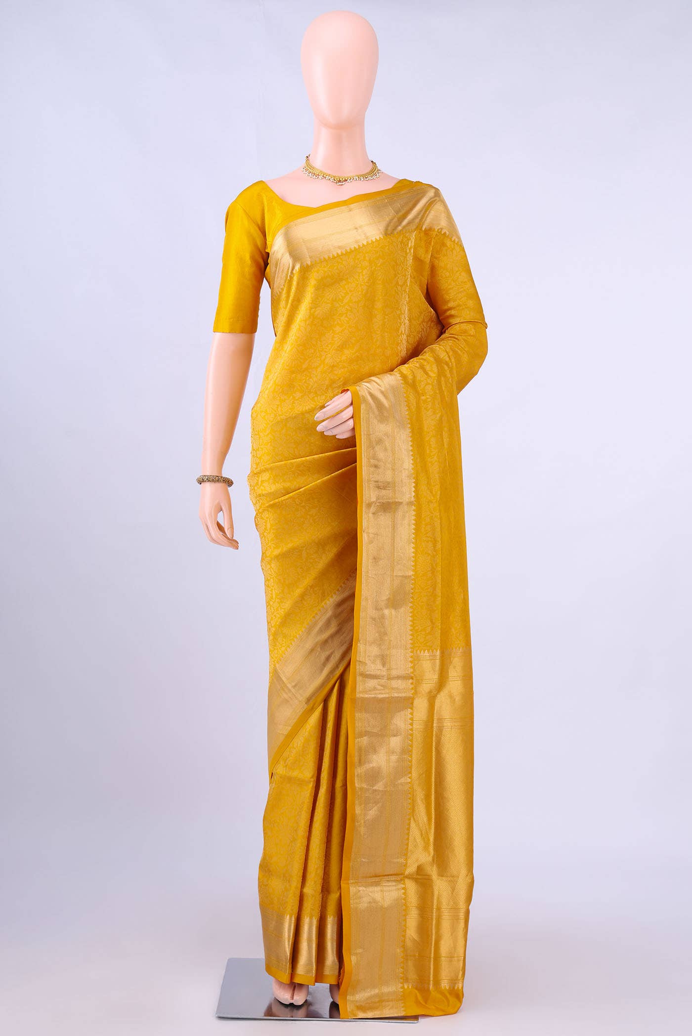 Mustard Soft Silk Saree