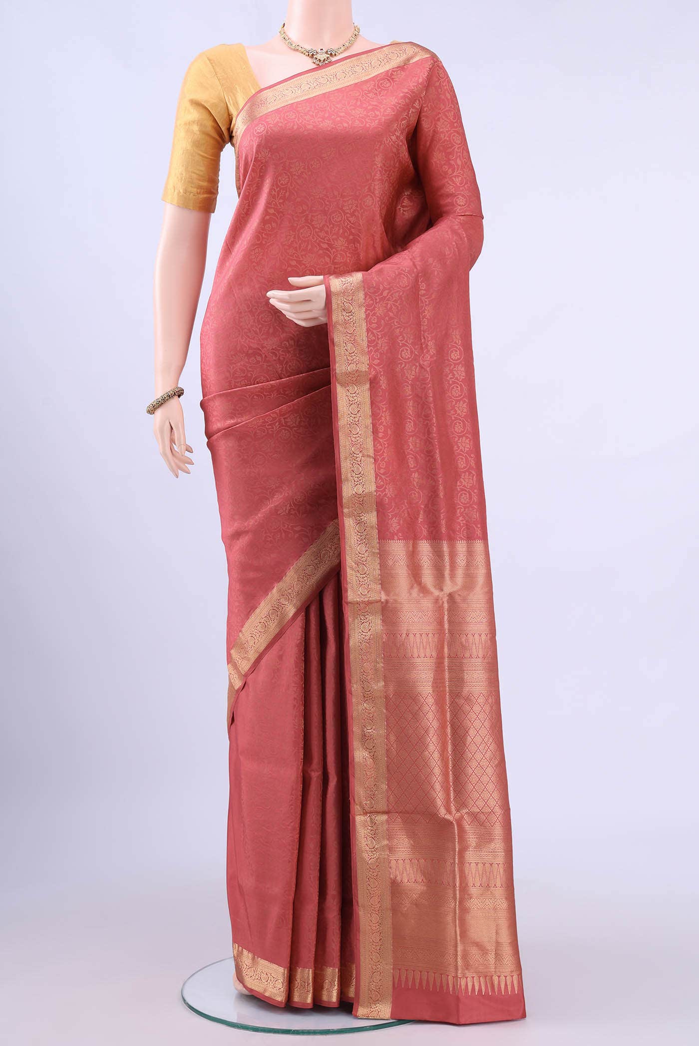 Peach Soft Silk Saree