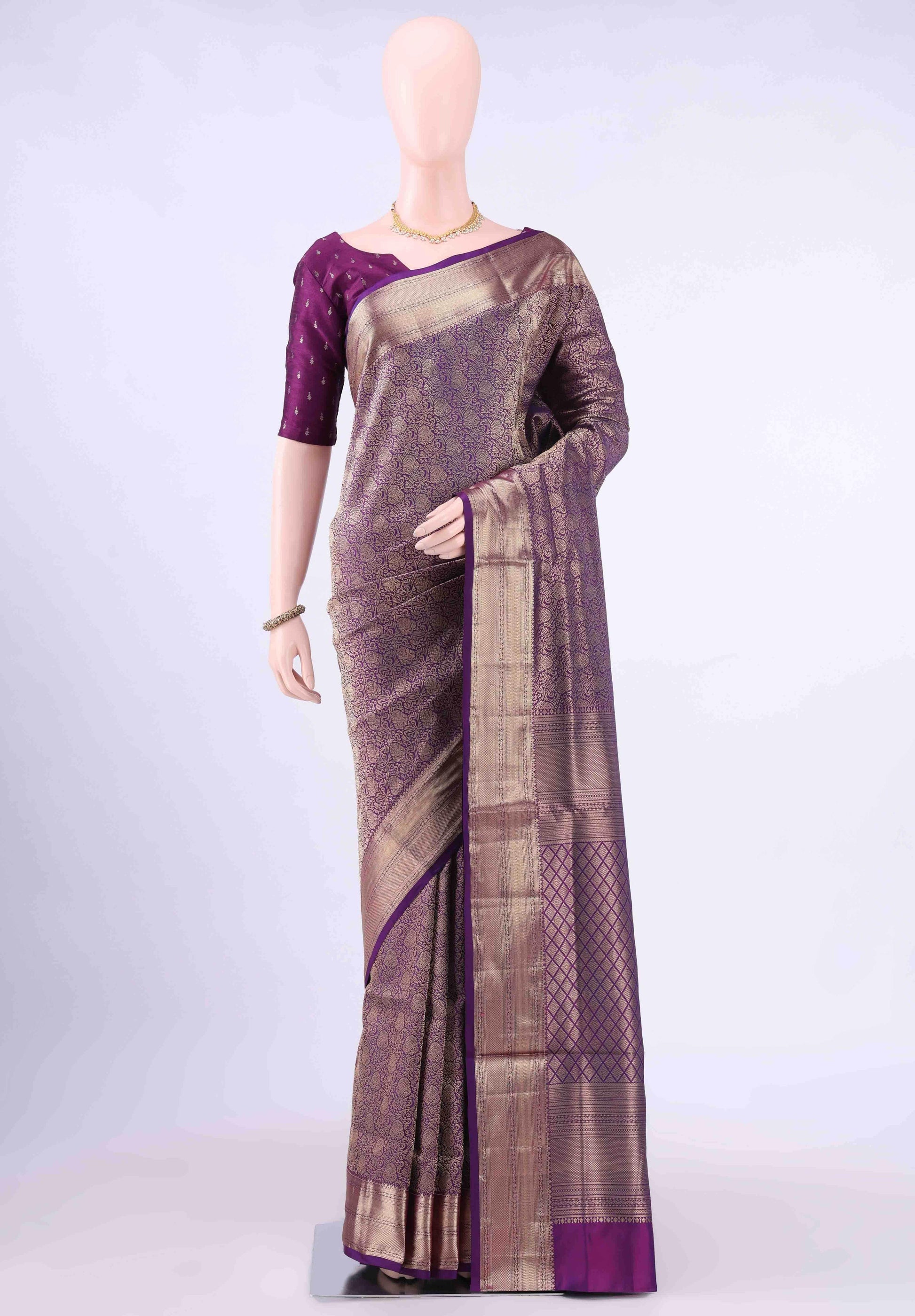 Burgundy Soft Silk Saree
