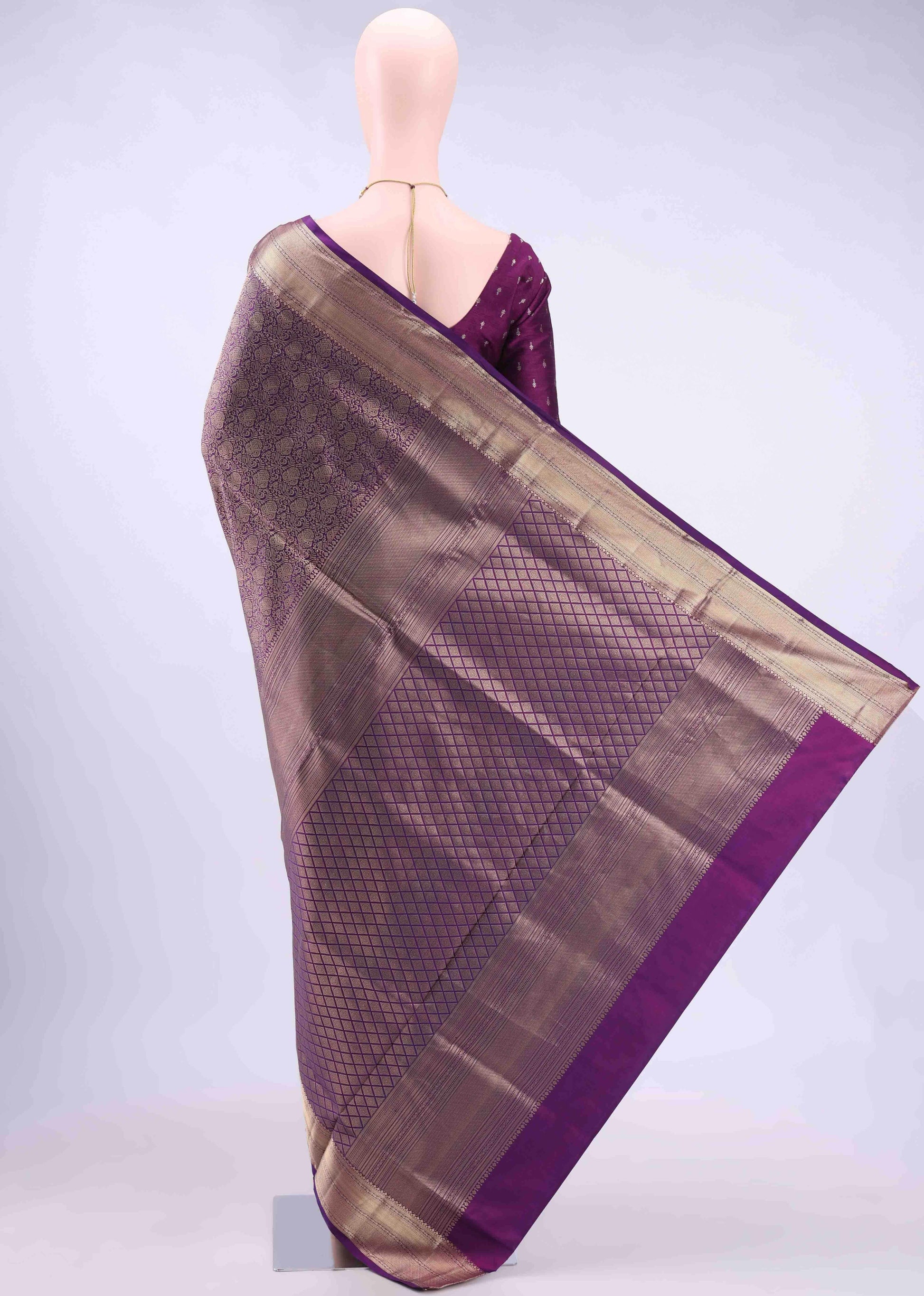 Burgundy Soft Silk Saree