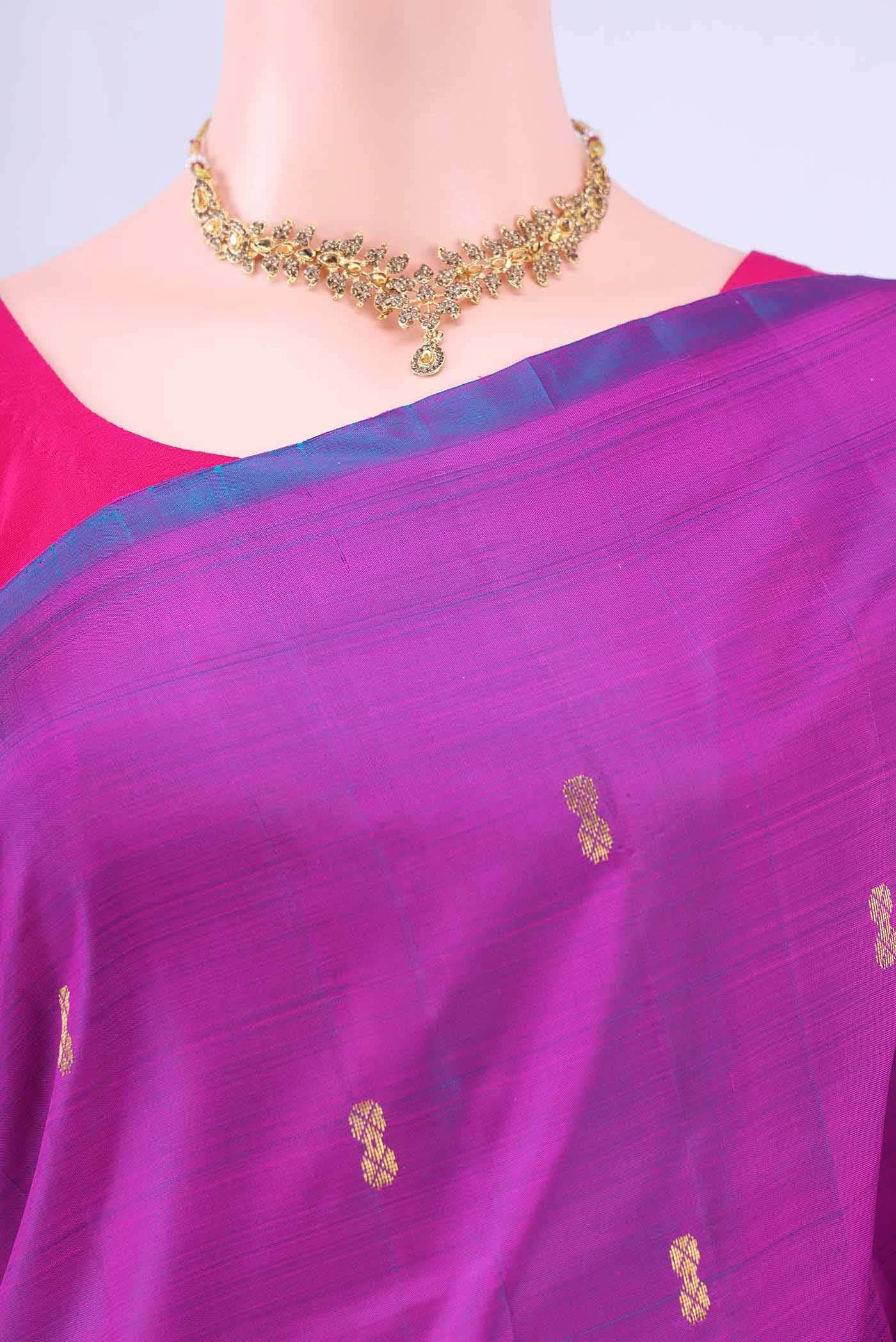 Magenta Kanchipuram Silk Saree