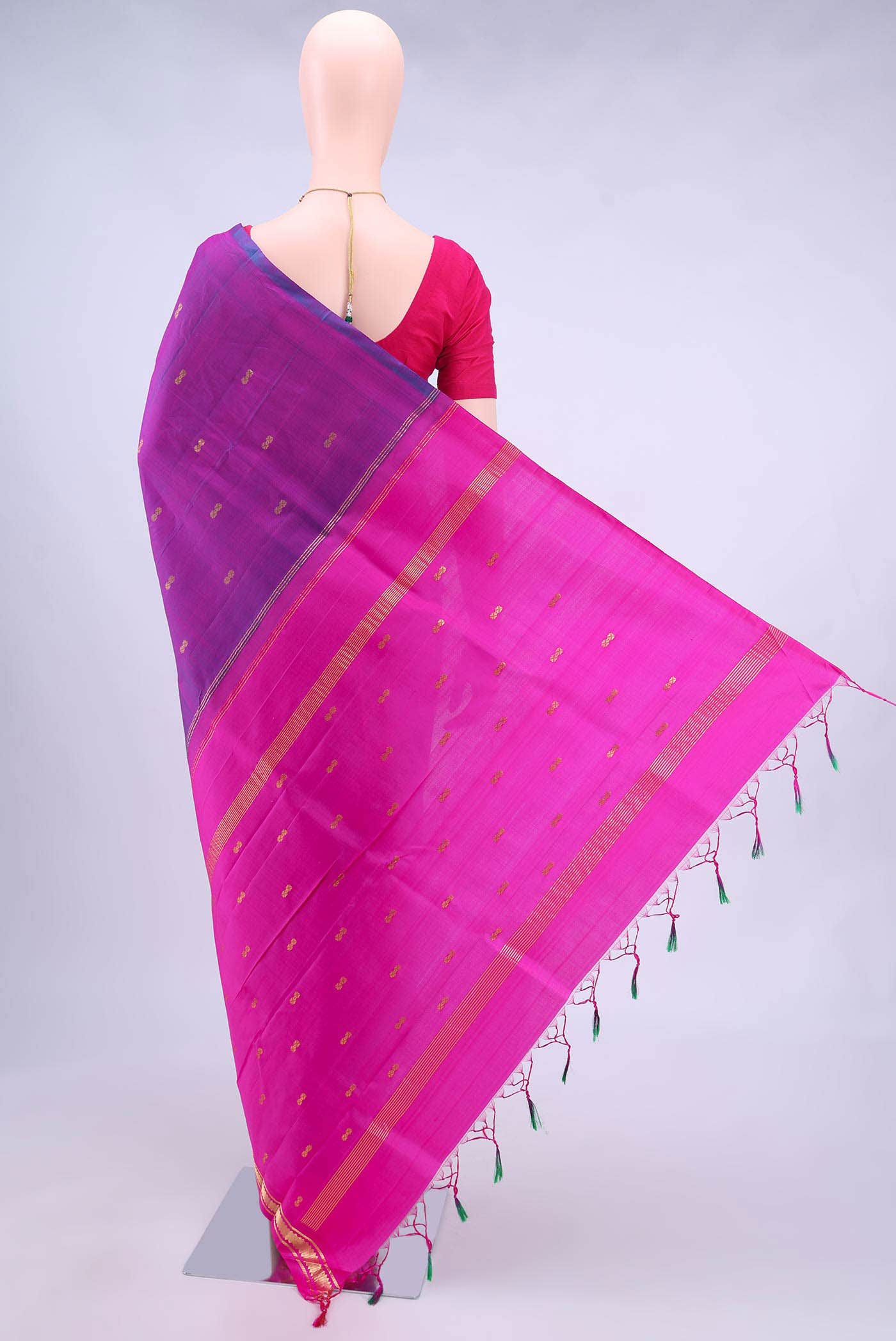 Magenta Kanchipuram Silk Saree