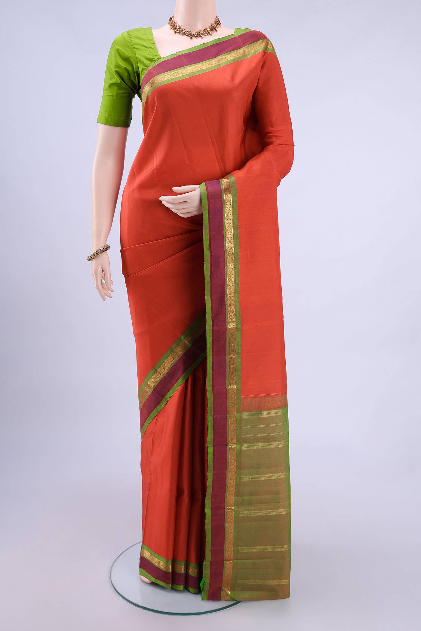 Imperial Red Kanchipuram Silk Saree