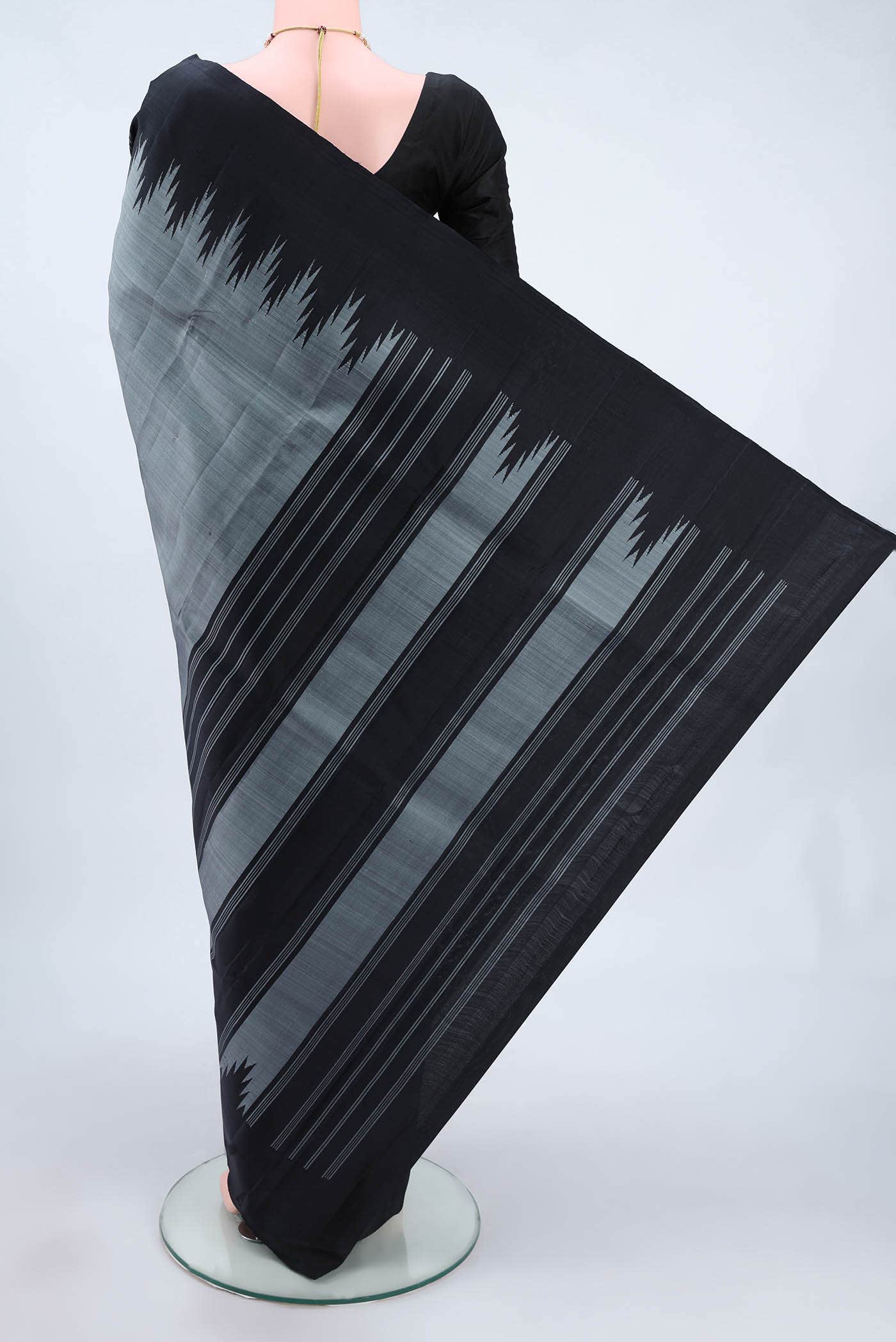 Grey Kanchipuram Silk Saree