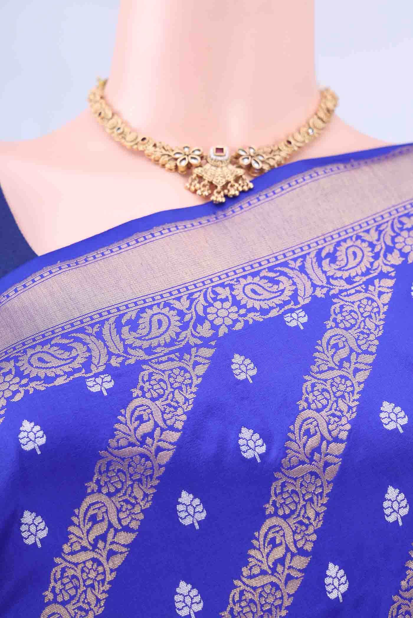 Royal Blue Banarasi Silk Saree