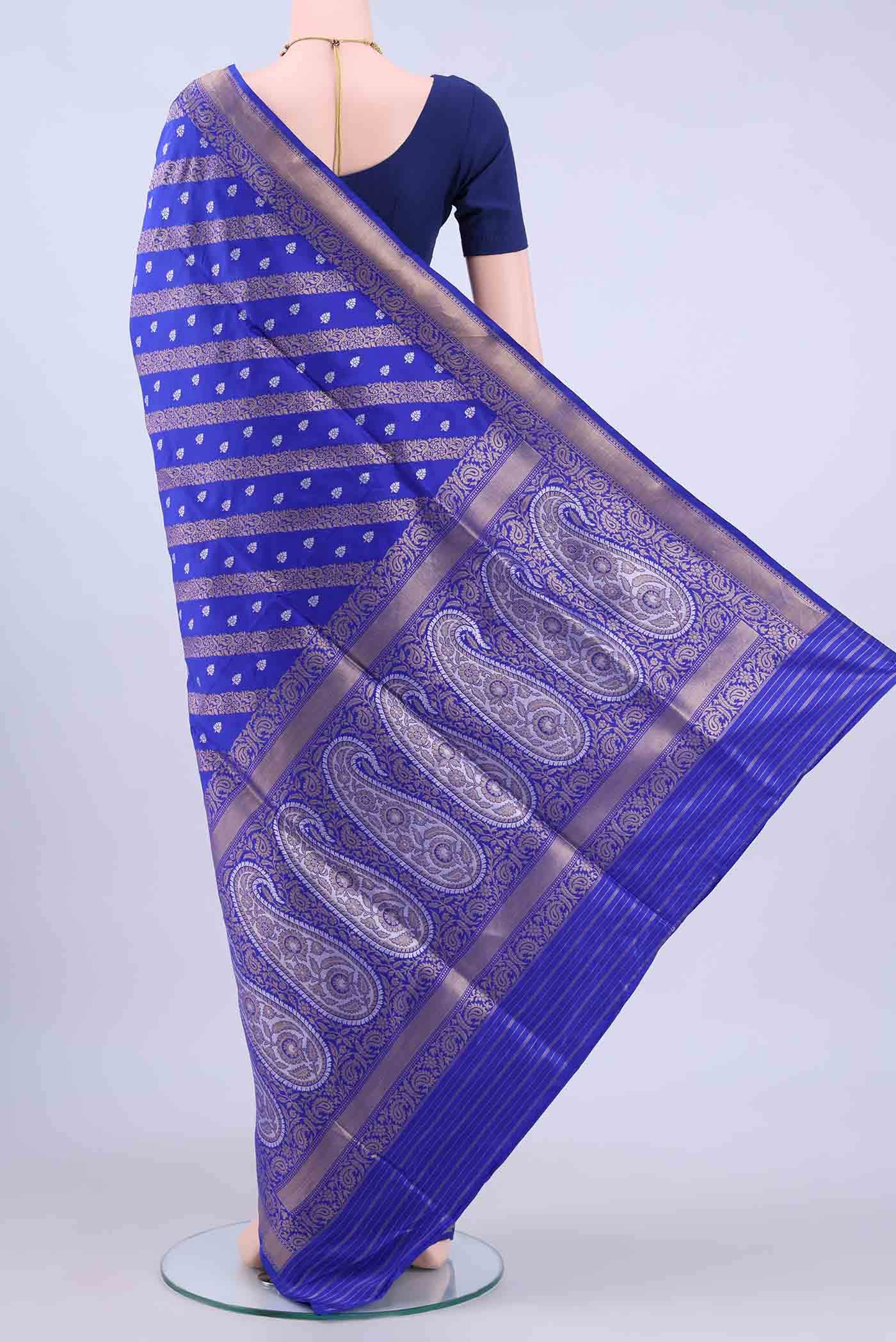 Royal Blue Banarasi Silk Saree