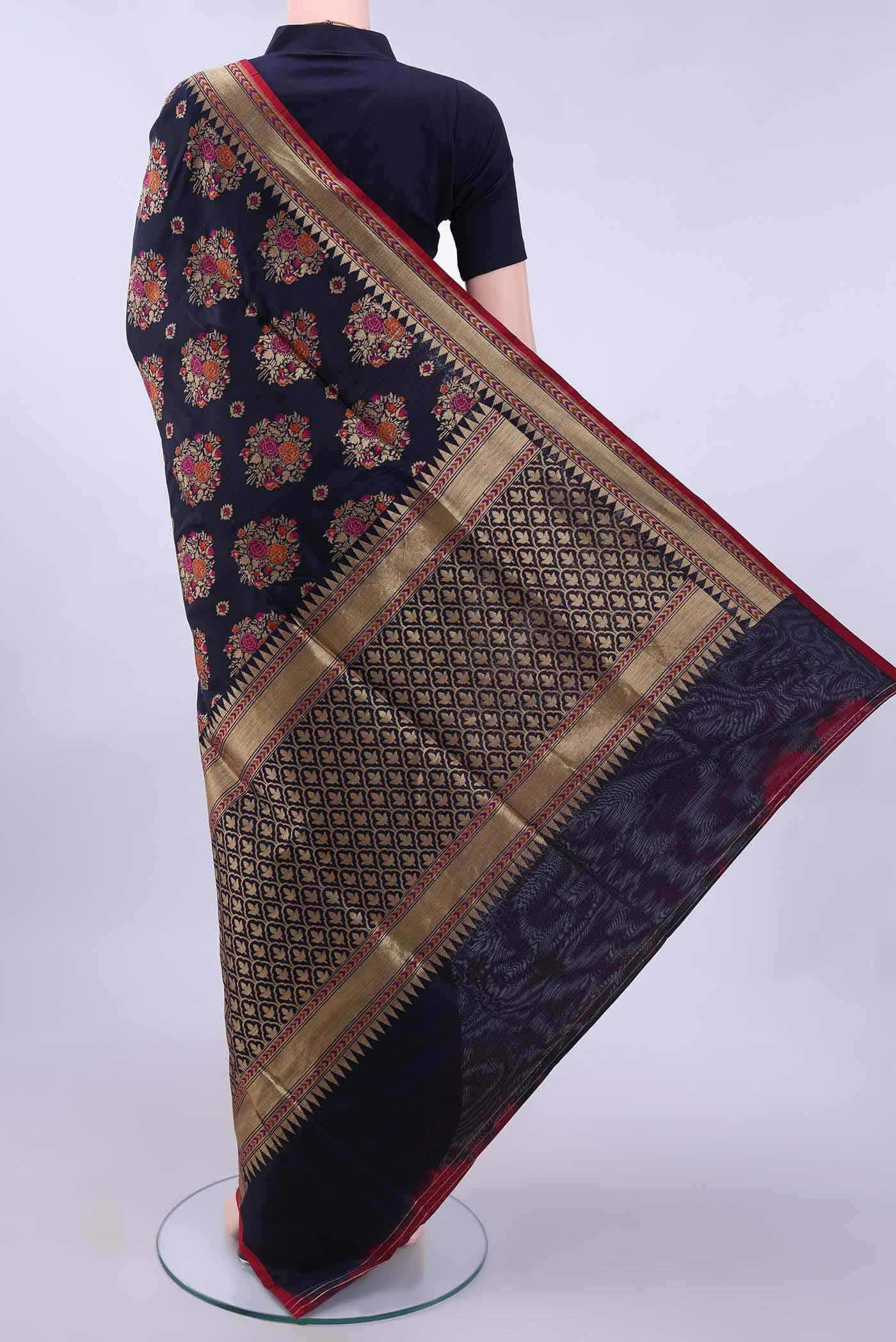 Blue Banarasi Silk Saree