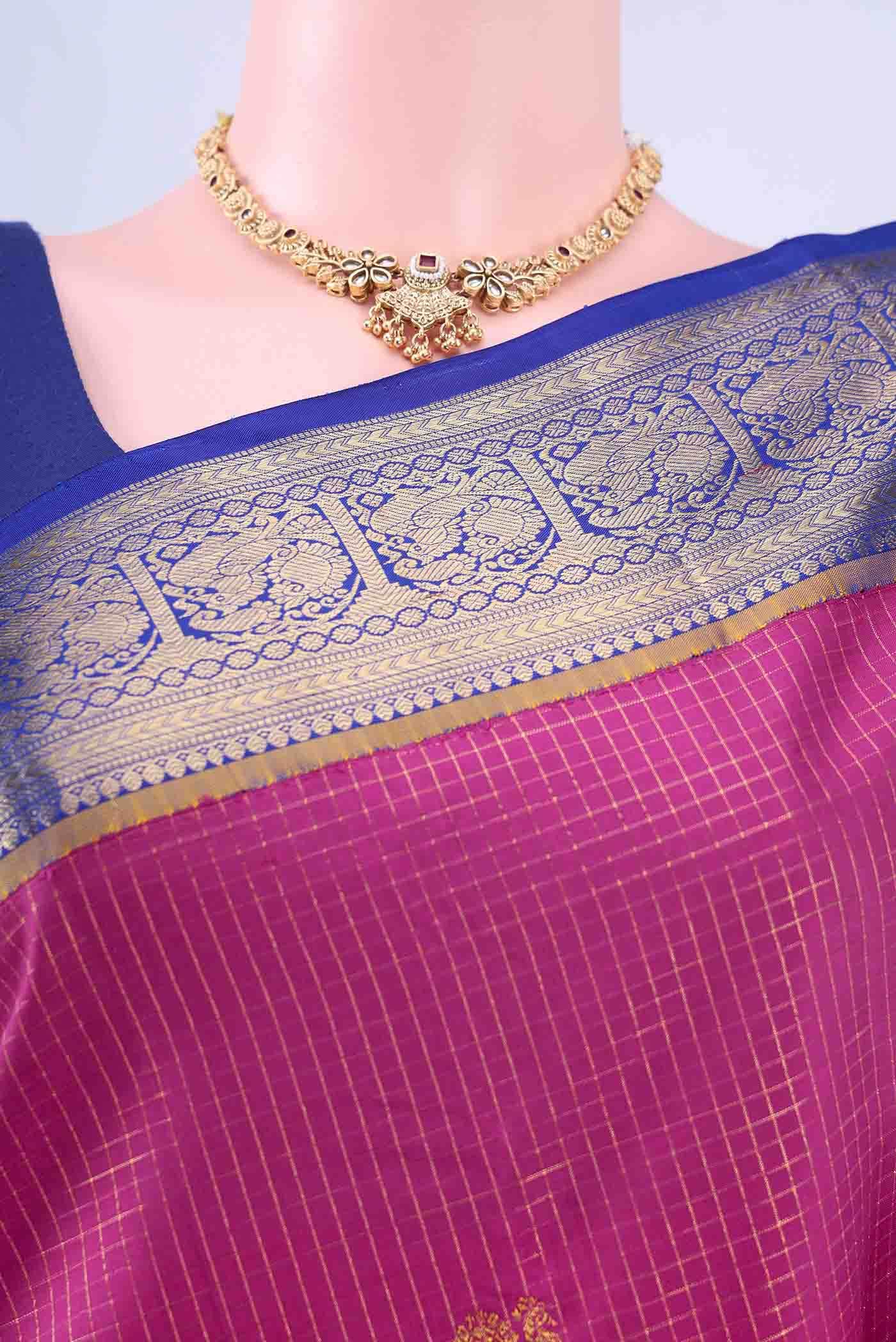 Rani Pink Kanchipuram Silk Saree