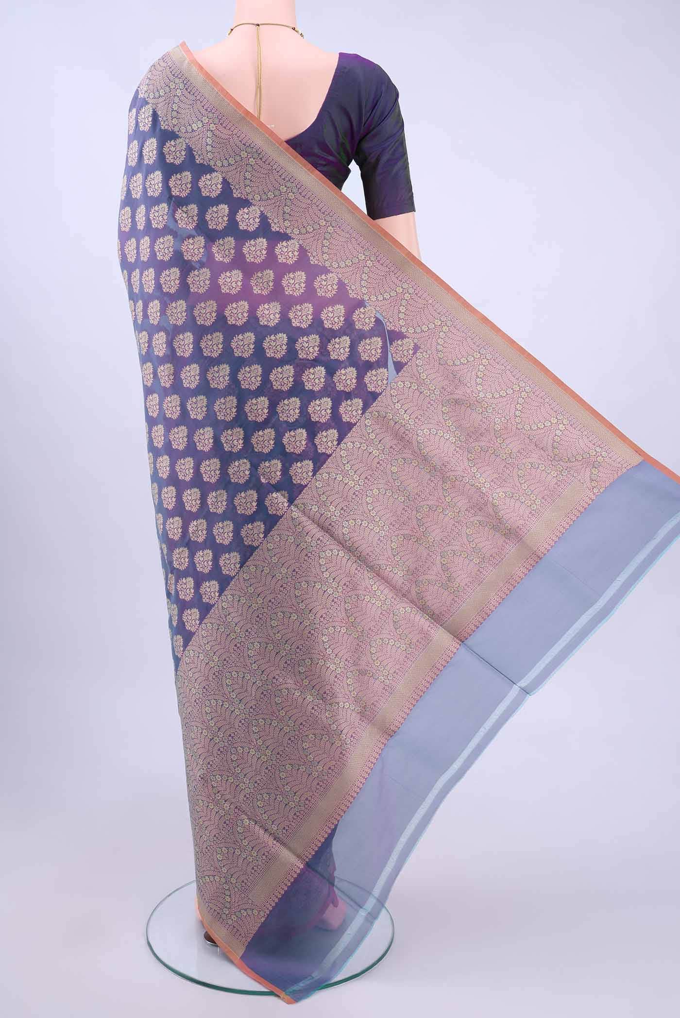 Purple Banarasi Silk Saree