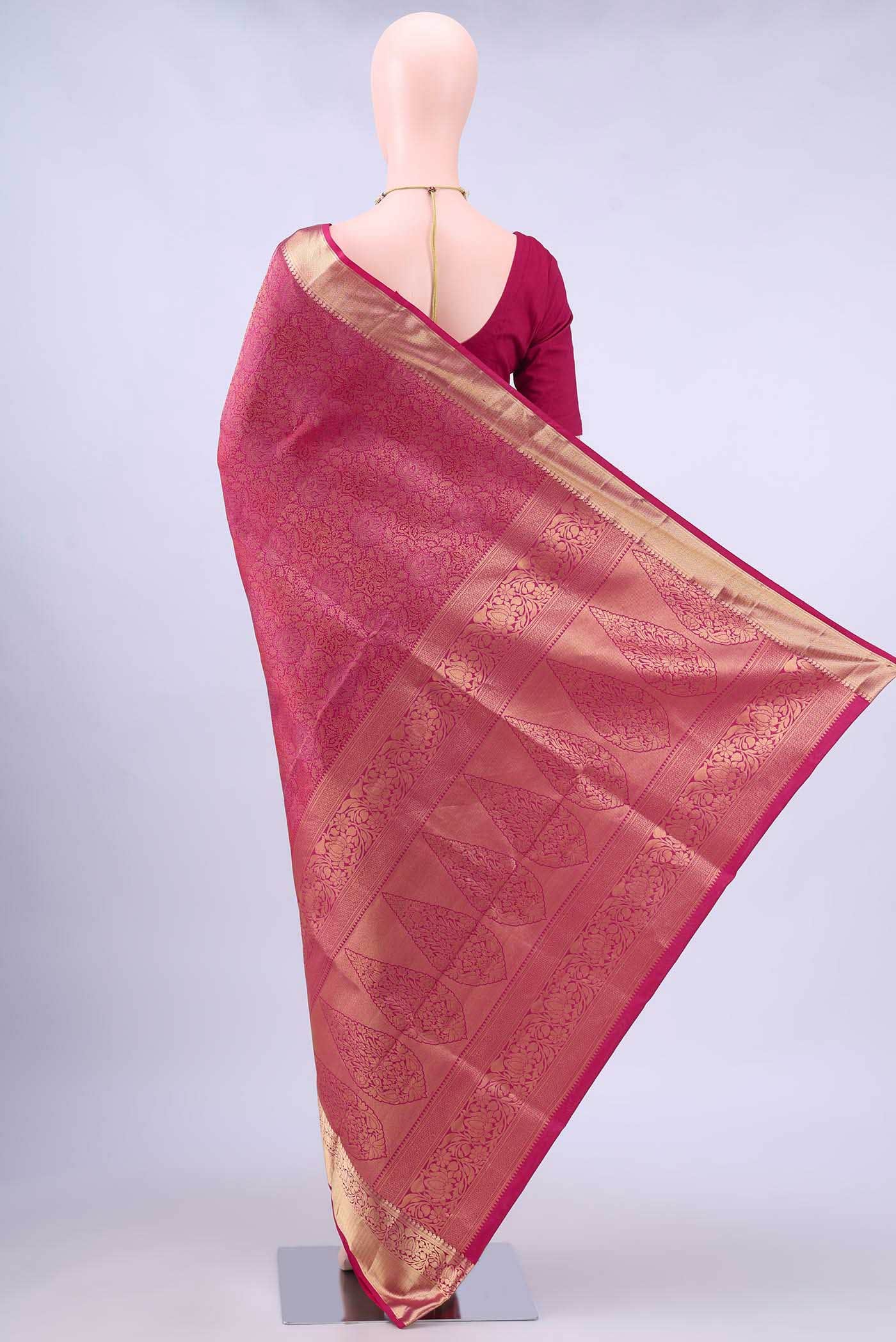 Dark Pink Soft Silk Saree